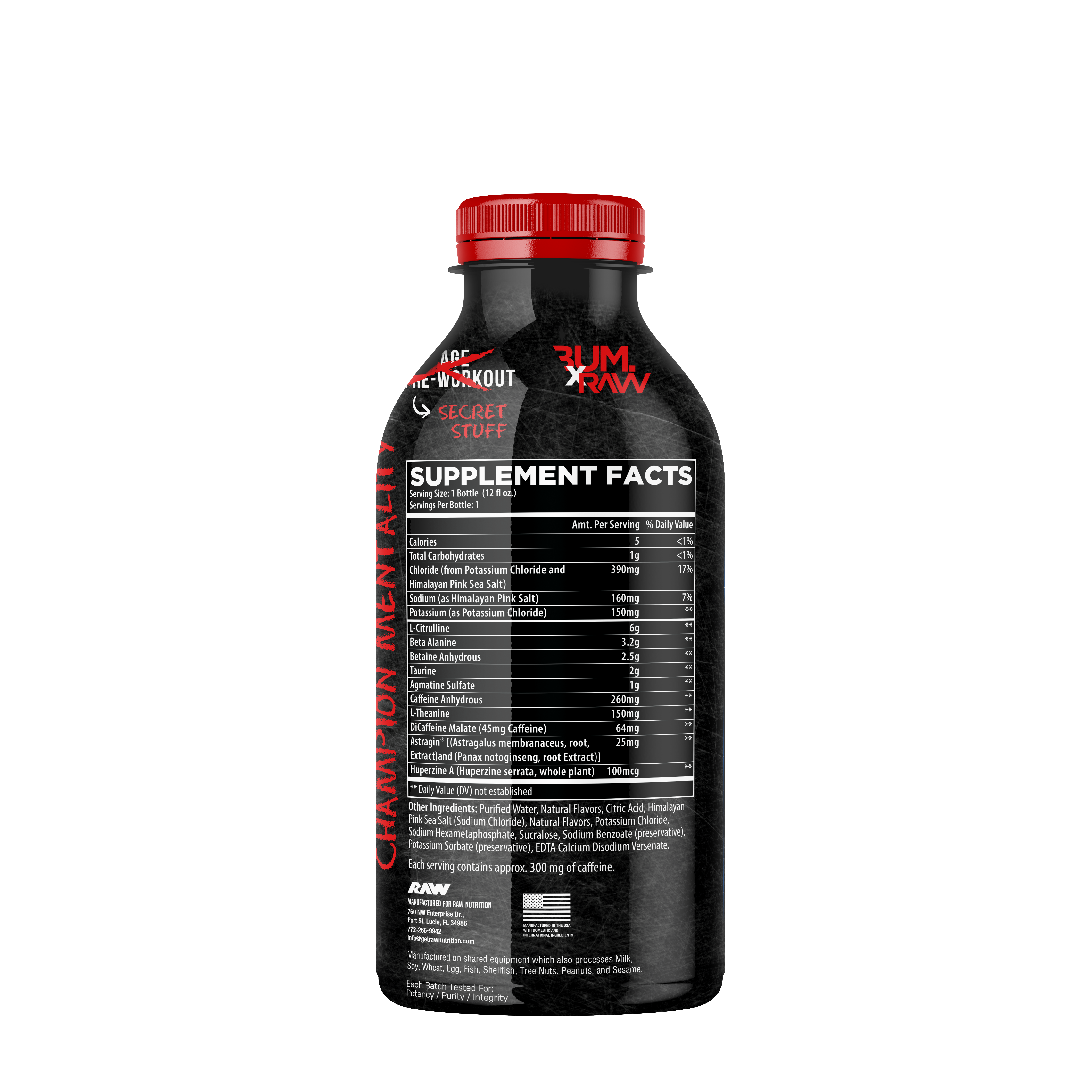 Thavage Preworkout RTD - Secret Stuff - 12 oz. (12 Bottles)