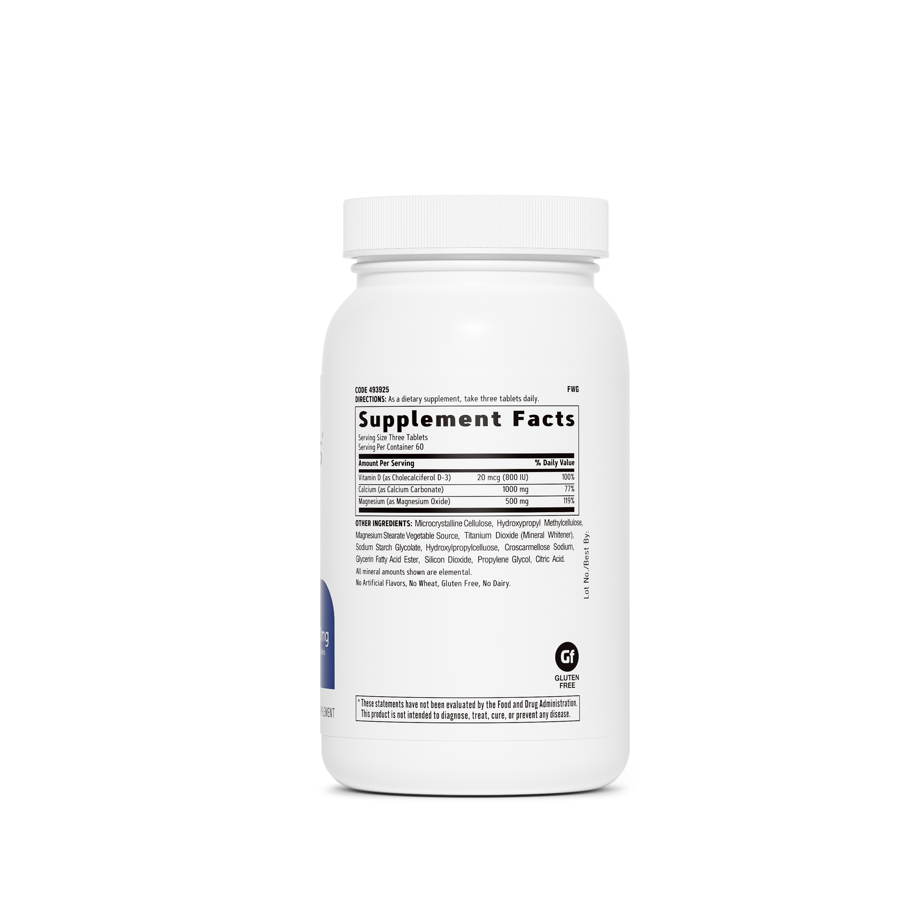 Calcium Plus&reg; Magnesium &amp; Vitamin D-3 1000 mg - 180 Caplets (60 Servings)  | GNC