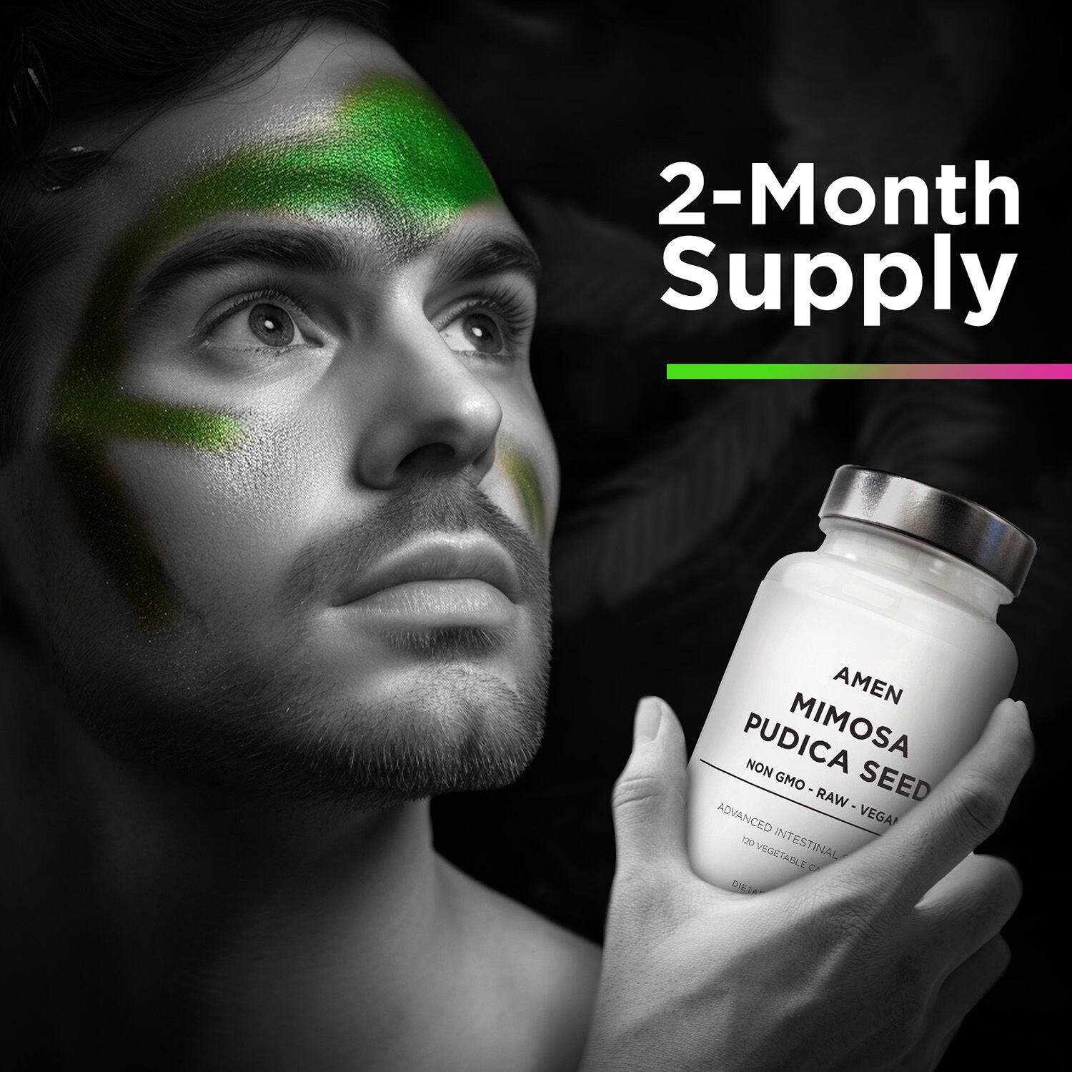 Amen Mimosa Pudica Seed 900 mg - Immune and Digestive Support - 120 Vegetable Capsules (60 Servings)  | GNC