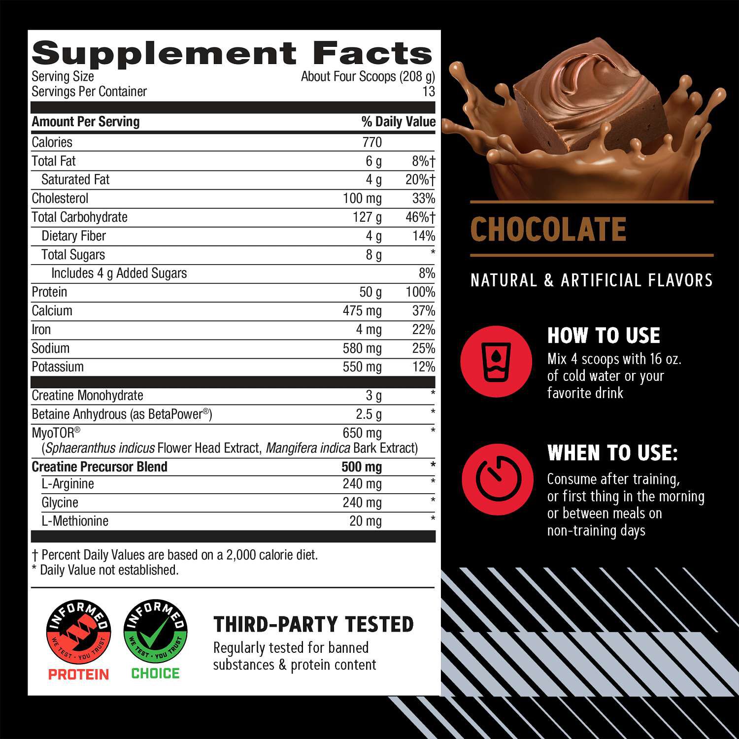 MASS XXX&trade; with MyoTor&reg; - Chocolate (13 Servings)