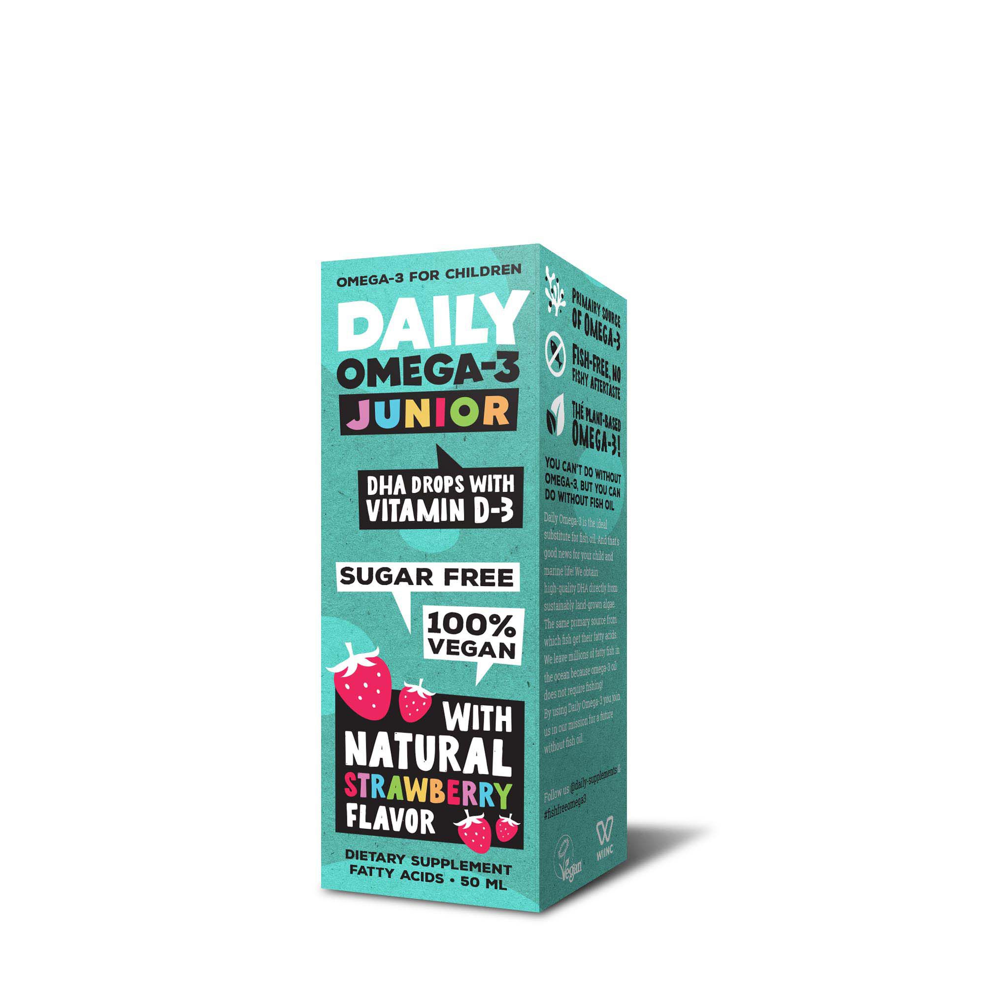 Omega-3 Junior DHA Drops - Strawberry - 50 ml.
