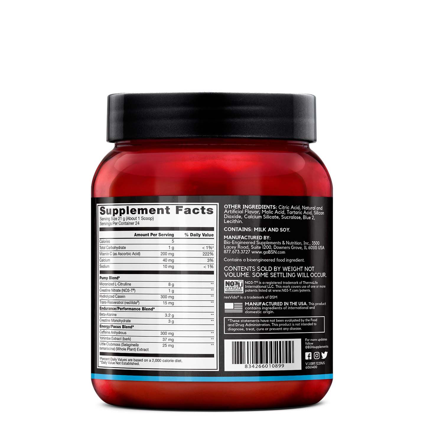 BSN N.O.-Xplode VASO Ultimate Pump Pre Workout | GNC