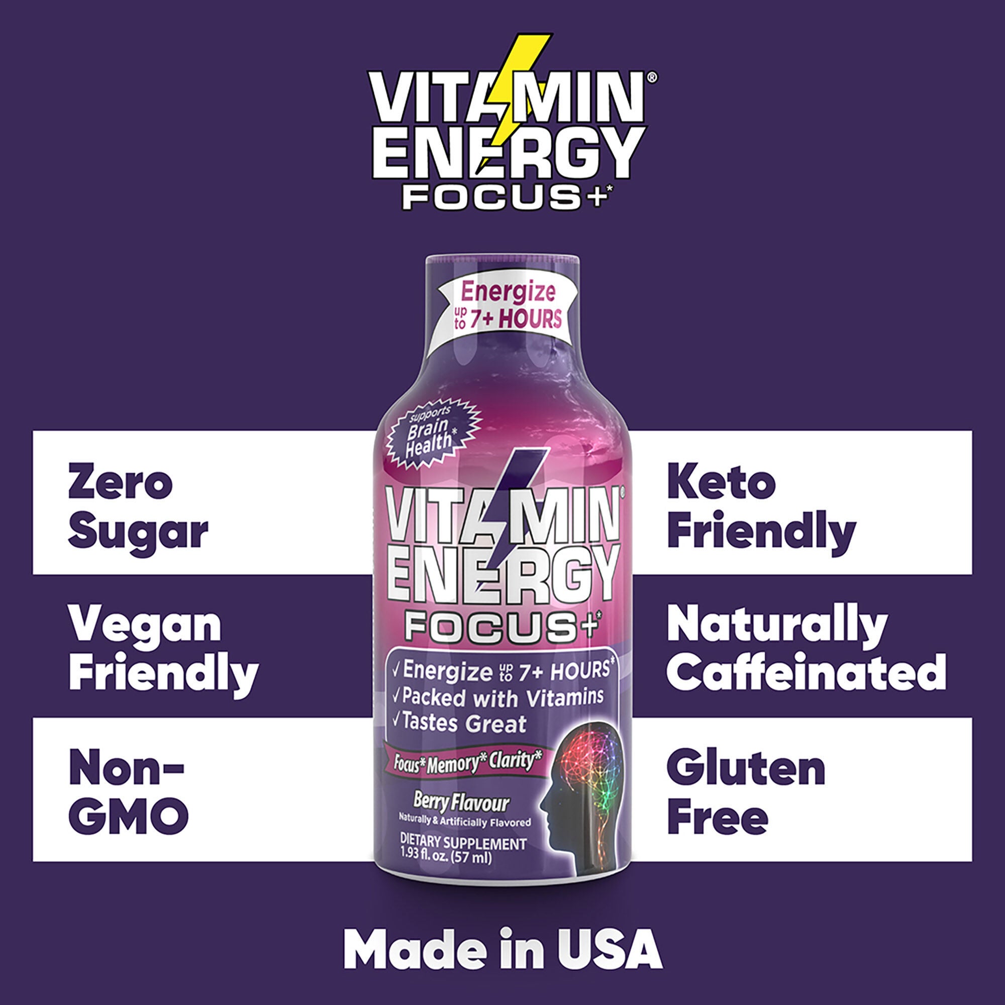 Focus+ - Berry - 1.93oz. (12 Pack) Berry | GNC