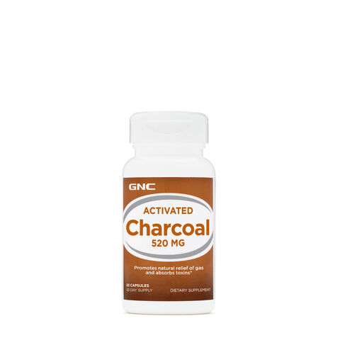 Activated Charcoal 520mg - 60 Capsules &#40;30 Servings&#41;  | GNC