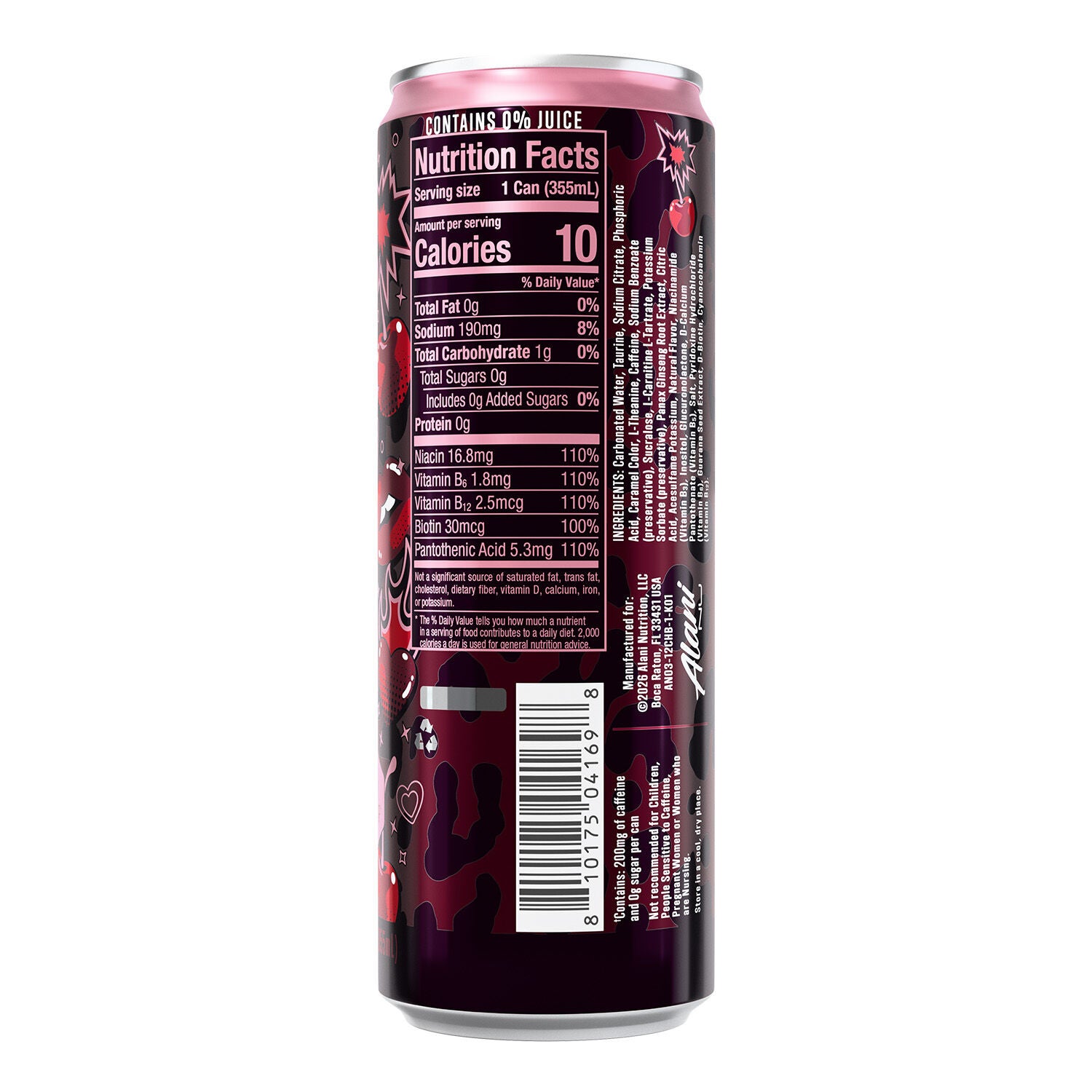Energy Drink - Cherry Bomb - 12oz. (12 Cans)