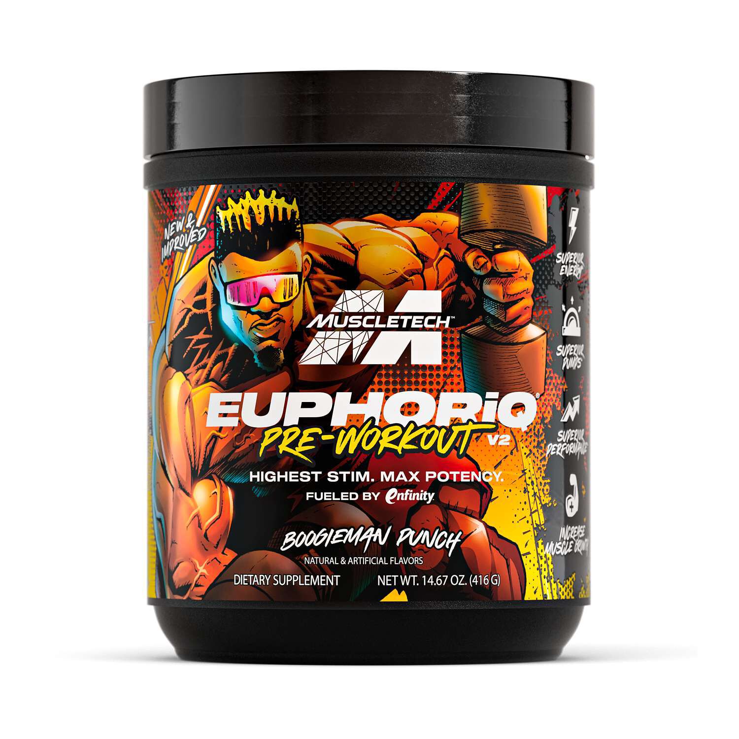 EuphoriQ Pre-Workout V2 - Boogieman Punch (20 Servings)