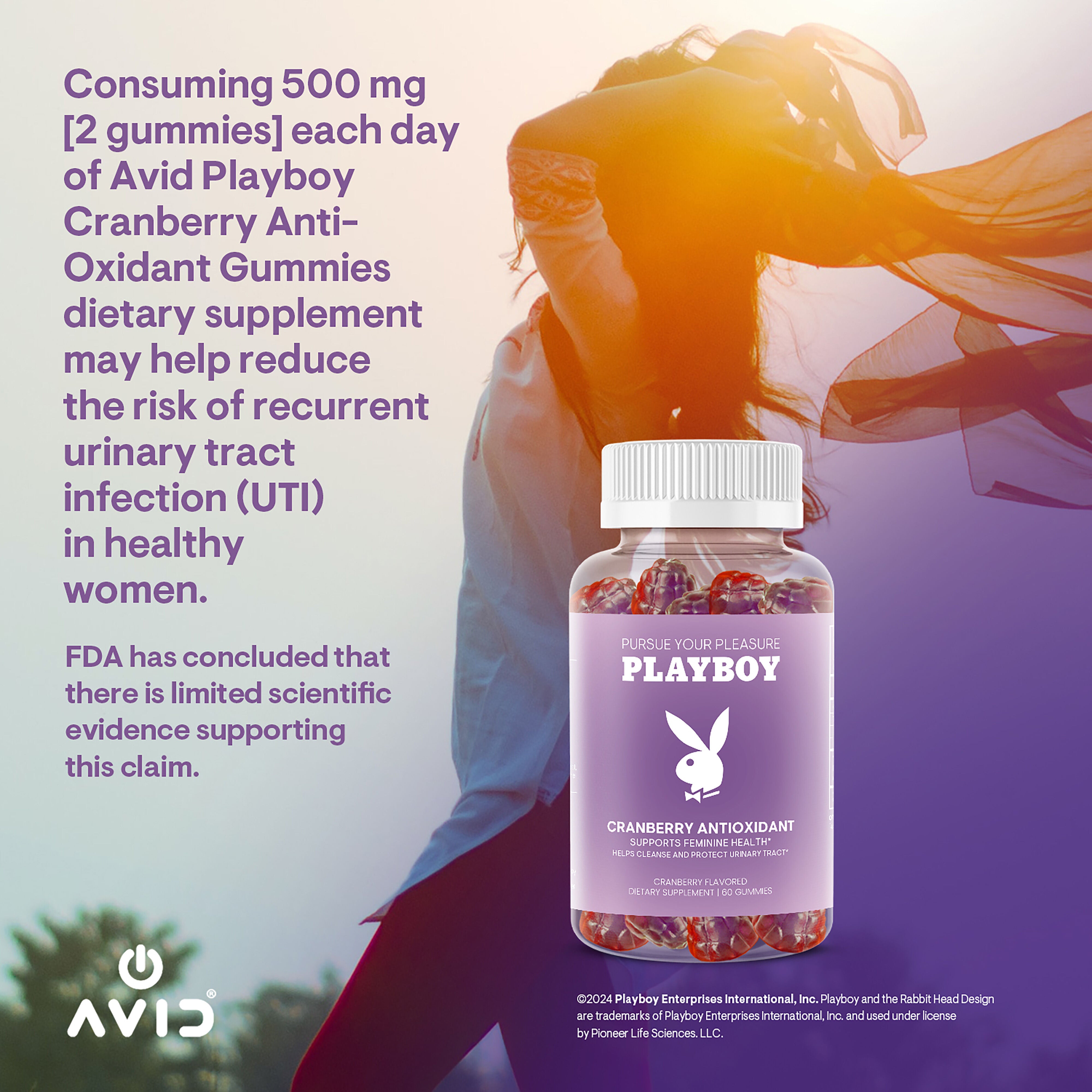 Playboy: Cranberry Antioxidant - 60 Gummies (30 Servings)  | GNC