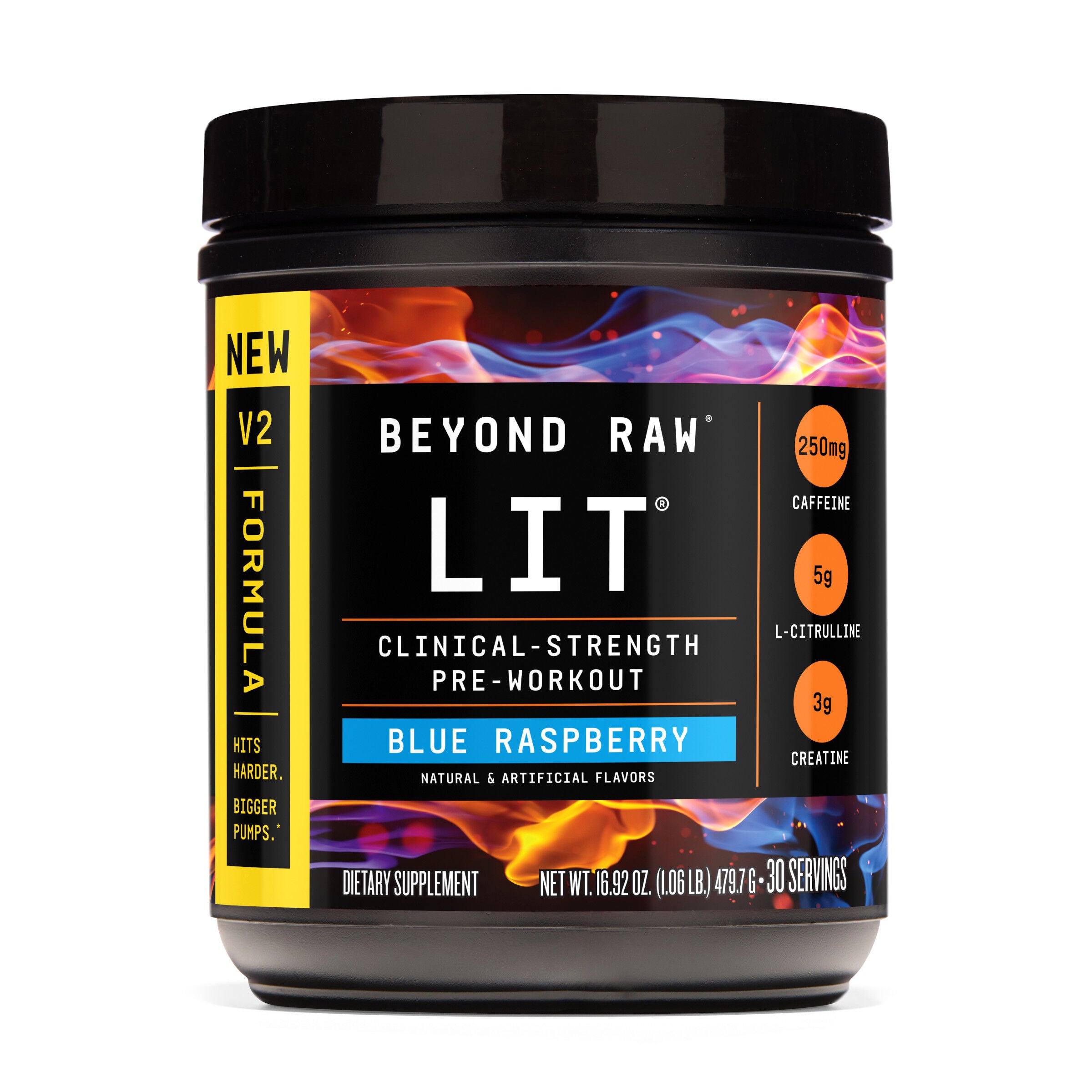 LIT V2 Pre-Workout - Blue Raspberry (30 Servings) Blue Raspberry | GNC