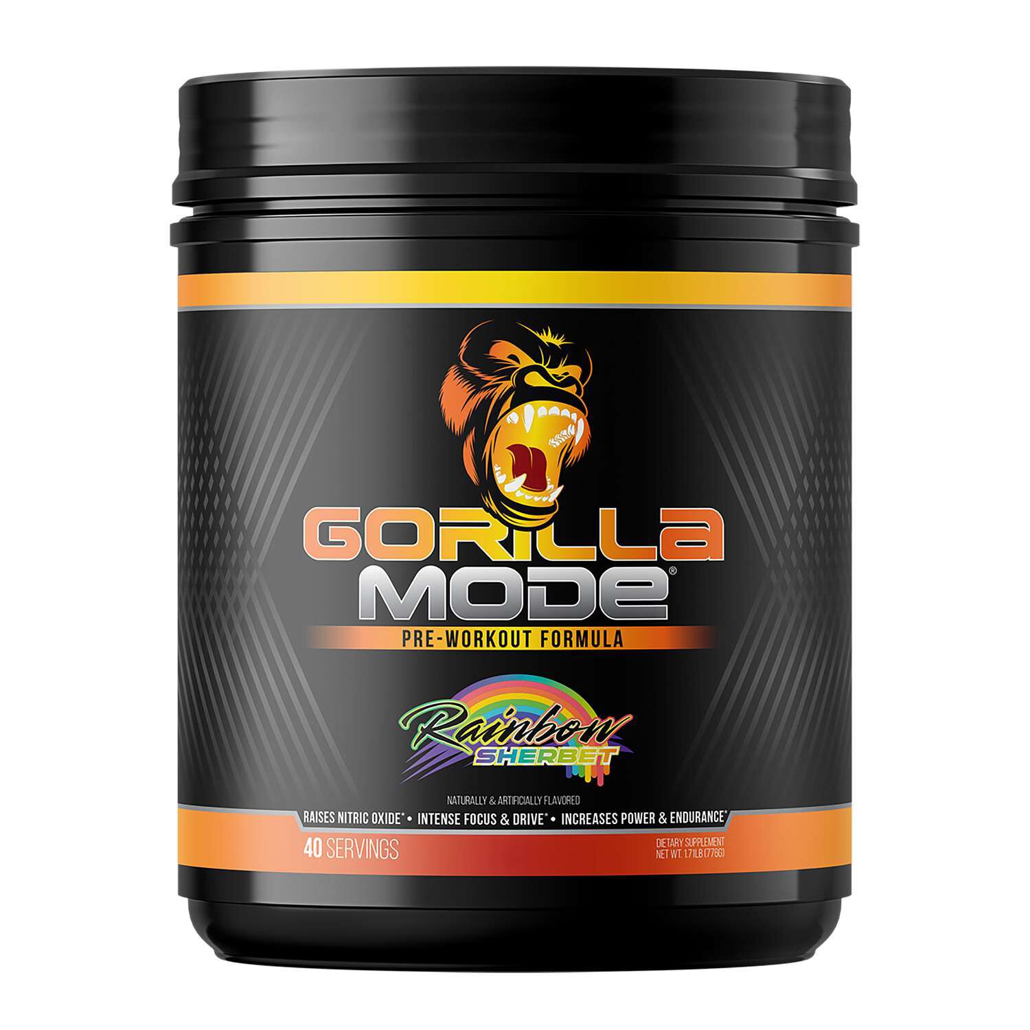 Gorilla Mode Pre-Workout - Rainbow Sherbet (40 Servings)  | GNC