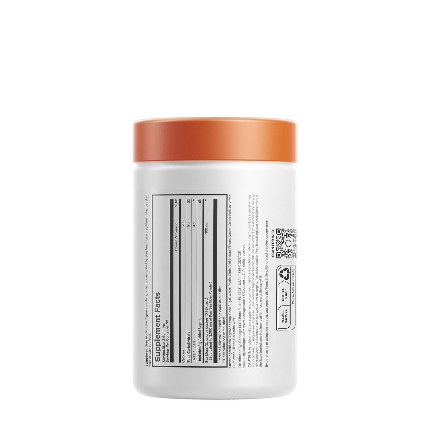 Sea Moss Gummies - Strawberry - 60 Gummies (30 Servings)  | GNC