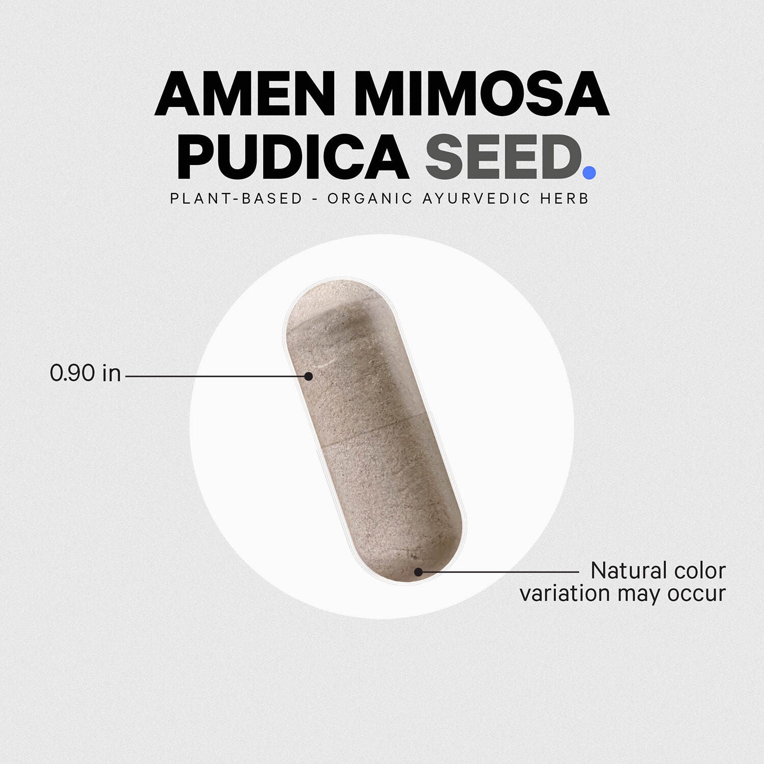 Amen Mimosa Pudica Seed 900 mg - Immune and Digestive Support - 120 Vegetable Capsules (60 Servings)  | GNC
