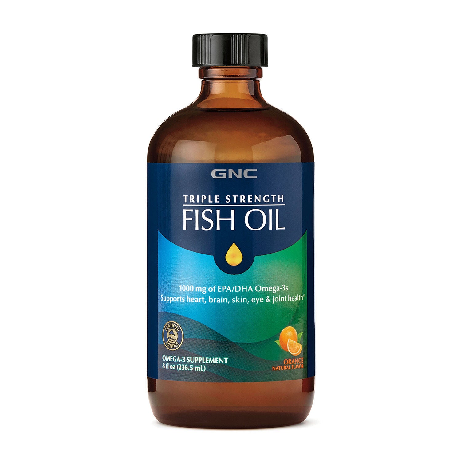 Triple Strength Fish Oil - Orange - 8 oz. (47 Servings) | GNC