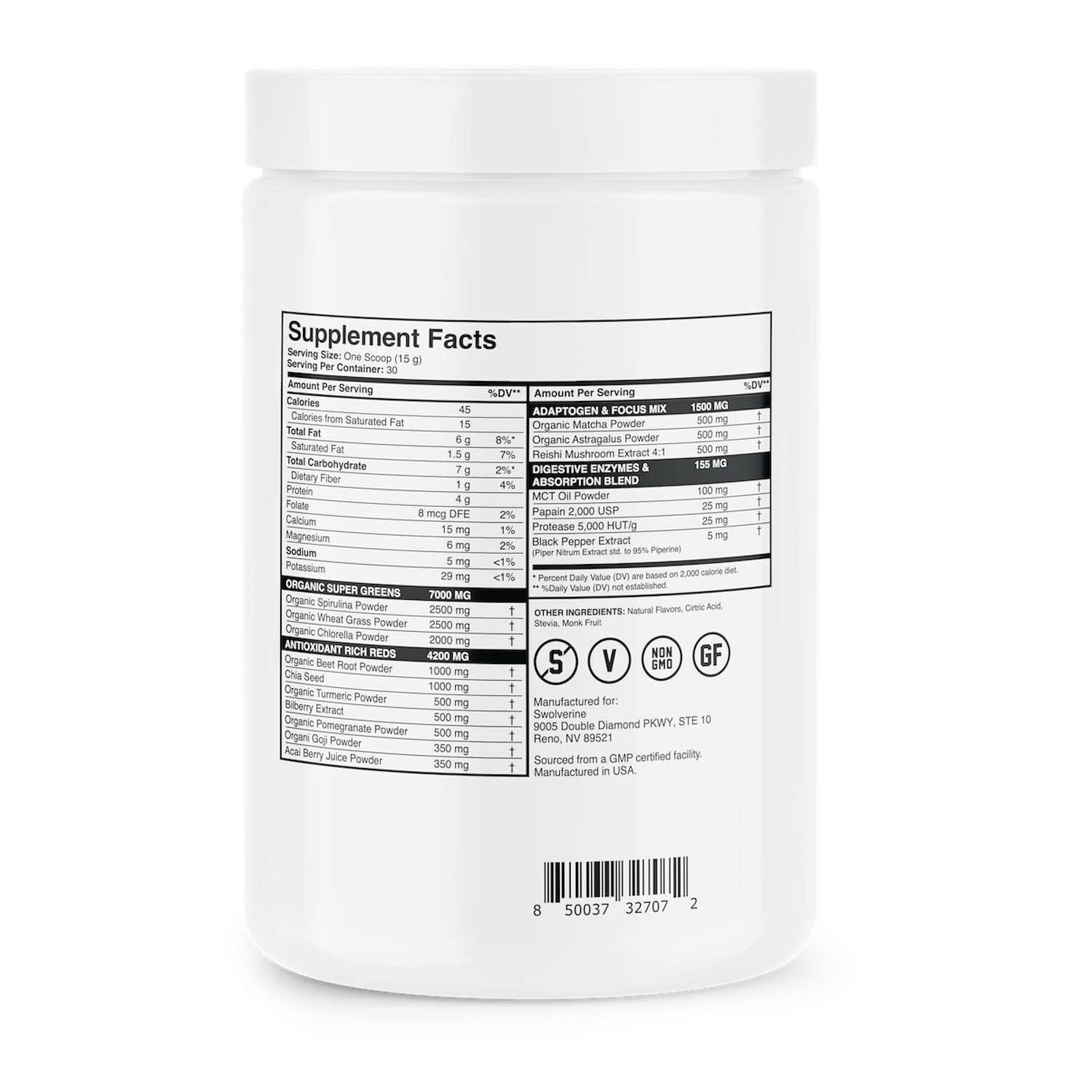 Greens + Reds - Natural Orange - 15.87 oz. (30 Servings)