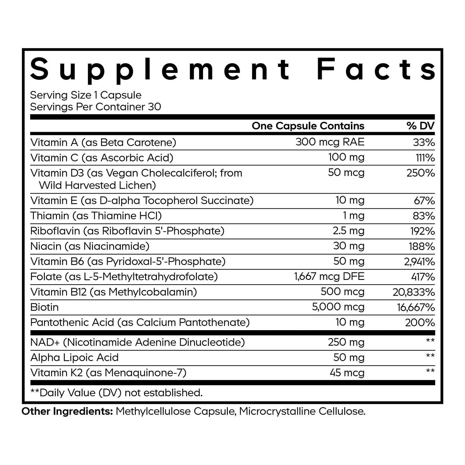 Multivitamin NAD - 30 Capsules (30 Servings)