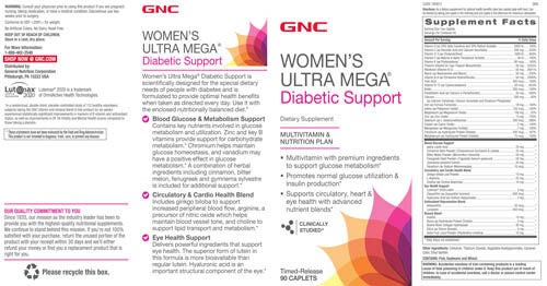 ultra mega diabetic support gnc