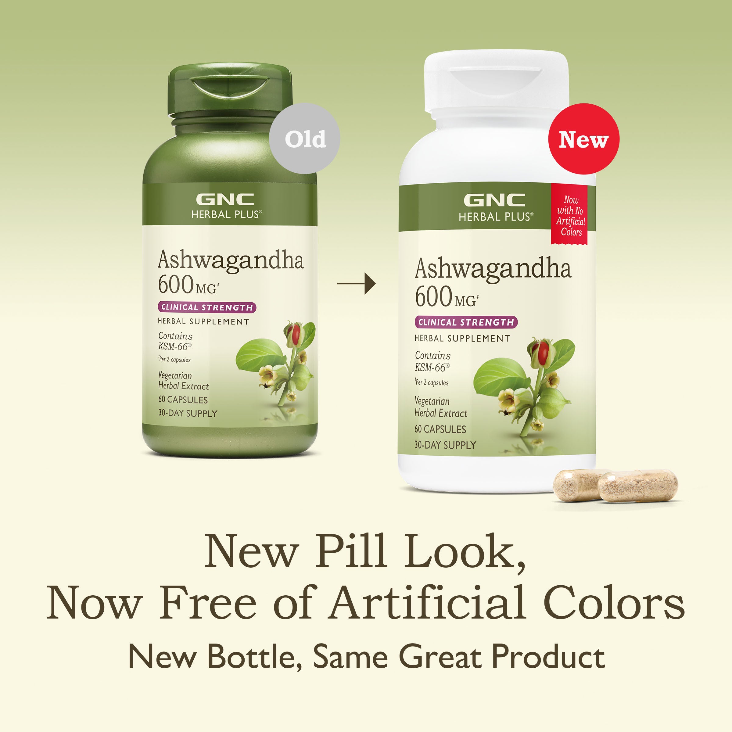 Ashwagandha 600mg - 60 Capsules (30 Servings)  | GNC