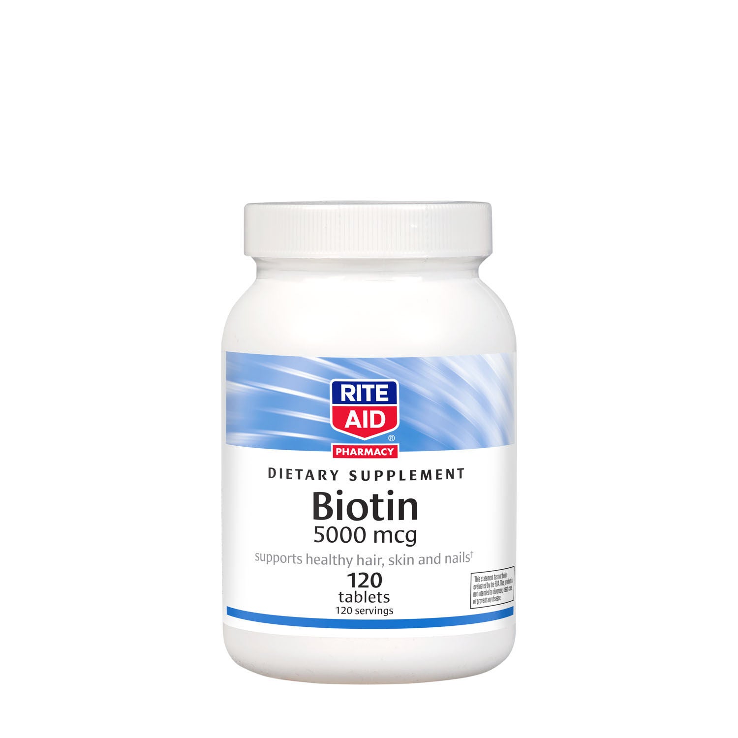 Rite Aid Biotin 5000Mcg - 120 Tablets | Gnc