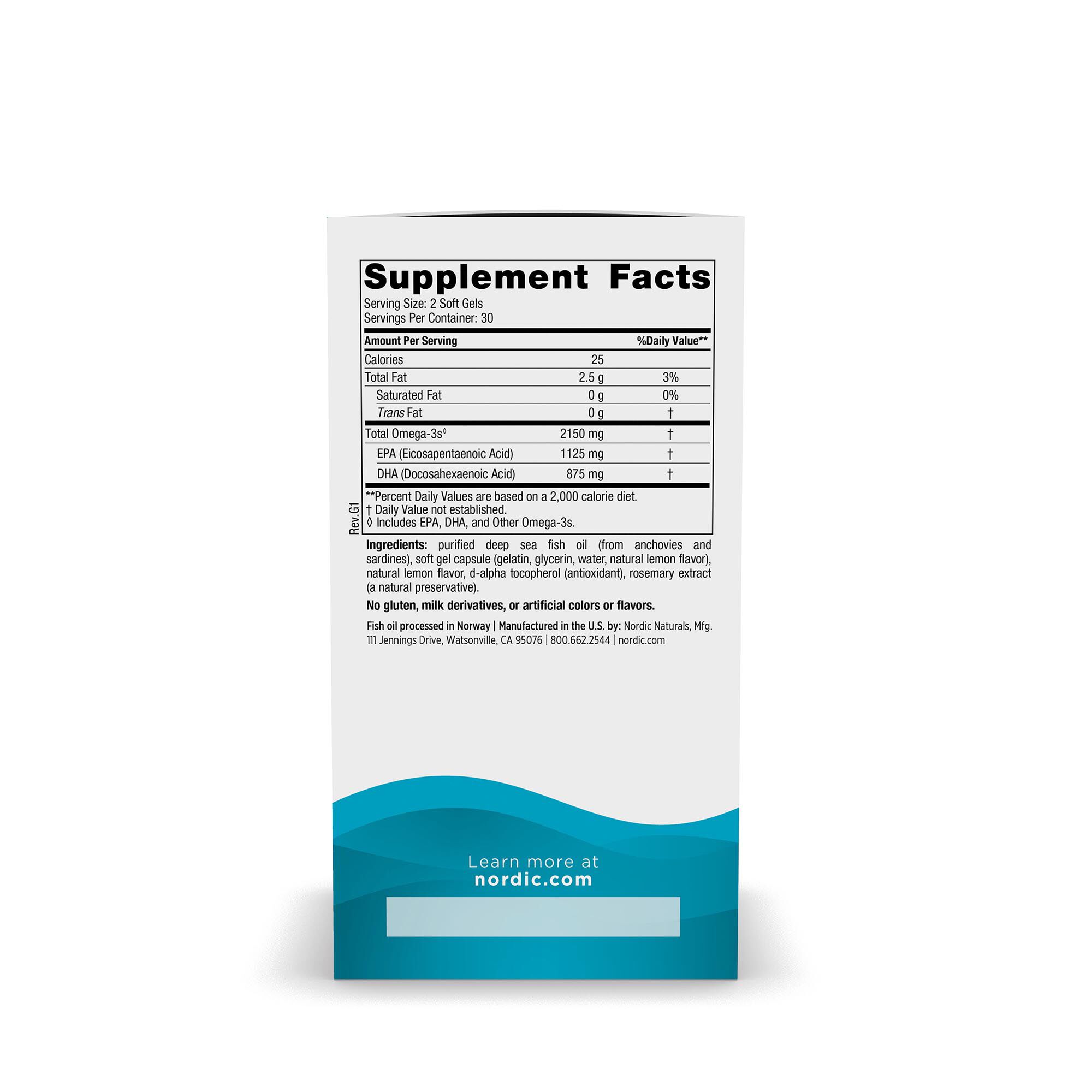 Ultimate Omega&reg; 2X - Lemon - 60 Softgels (30 Servings)  | GNC