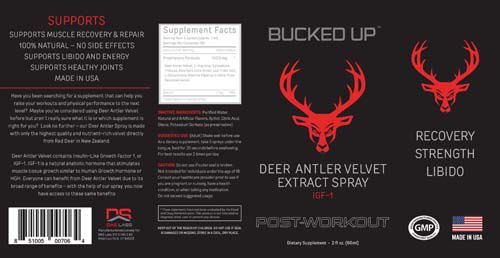 Bucked Up Deer Antler Velvet Extract Spray Igf 1 Gnc