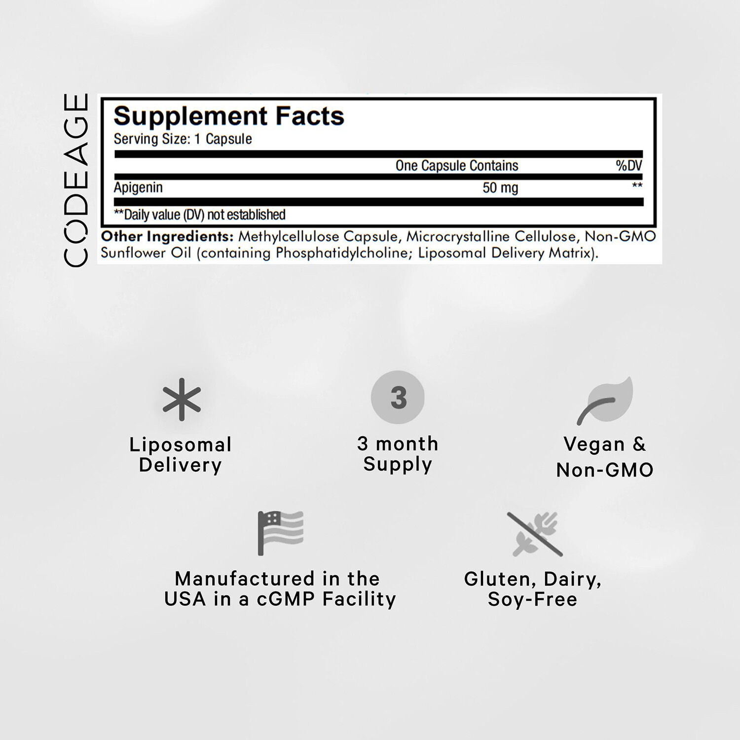 Liposomal Apigenin - 90 Capsules (90 Servings)  | GNC