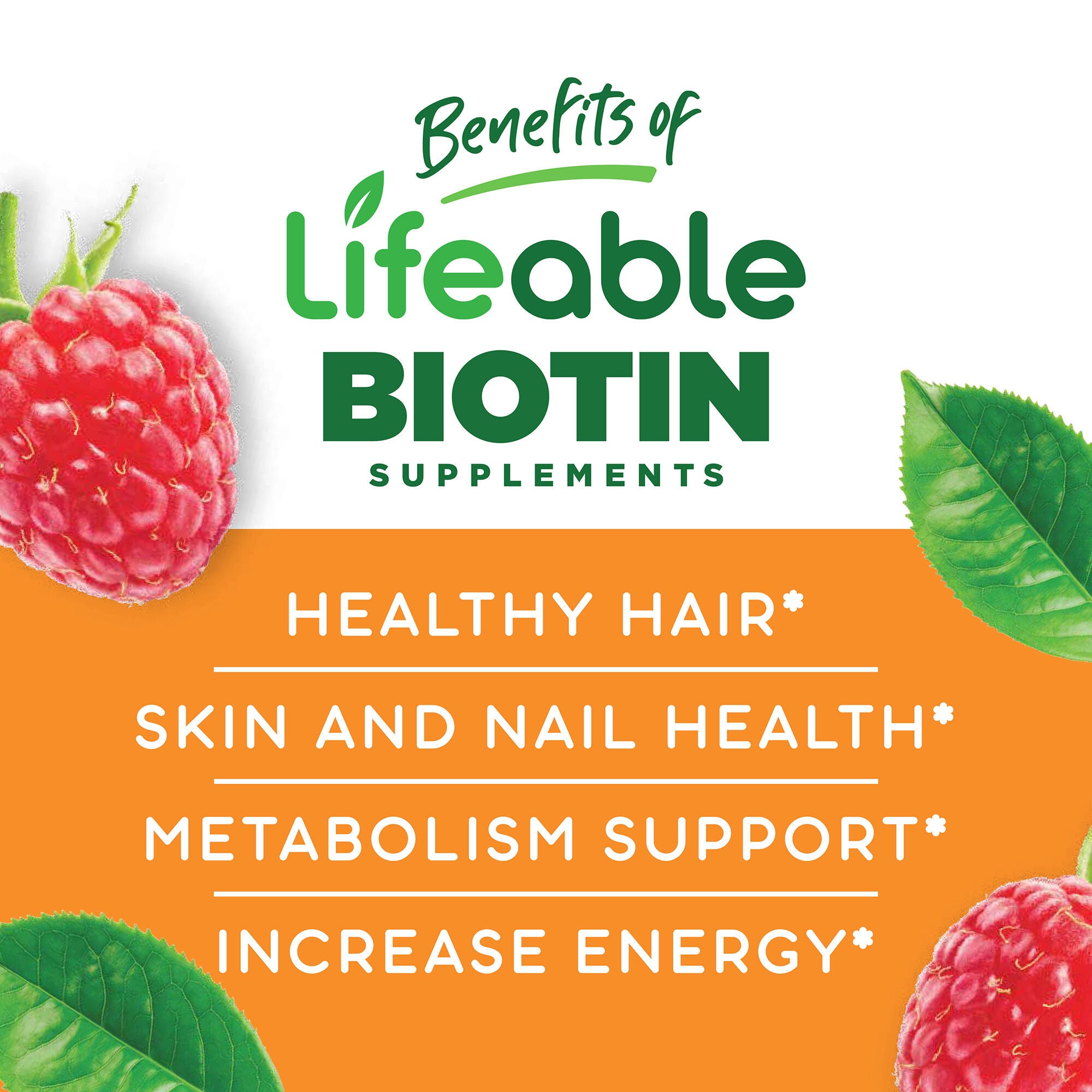 Sugar Free Biotin 5000 mcg - 60 Gummies (30 Servings)  | GNC