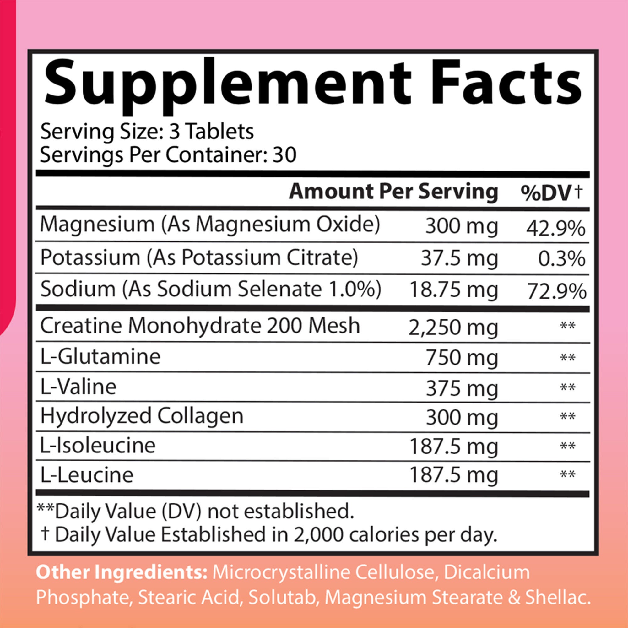 Better Booty BBL Creatine - 90 Tablets (30 Servings)  | GNC