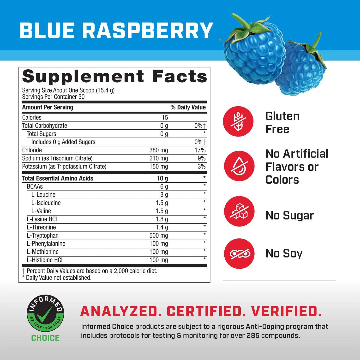 Essential Amino Complete Blue Raspberry - 30 Servings