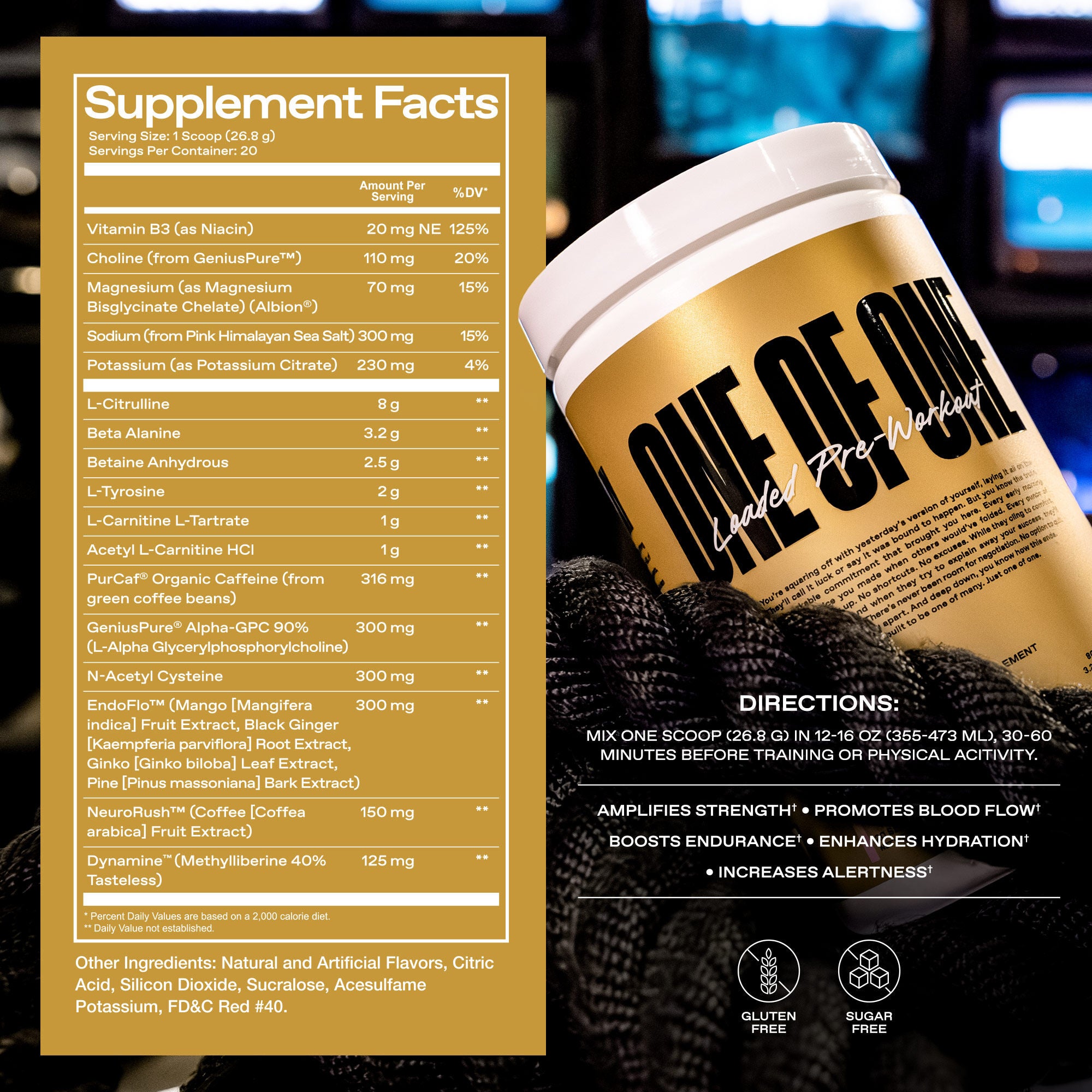 One of One Loaded Pre-Workout - Snowcone (20 Servings)