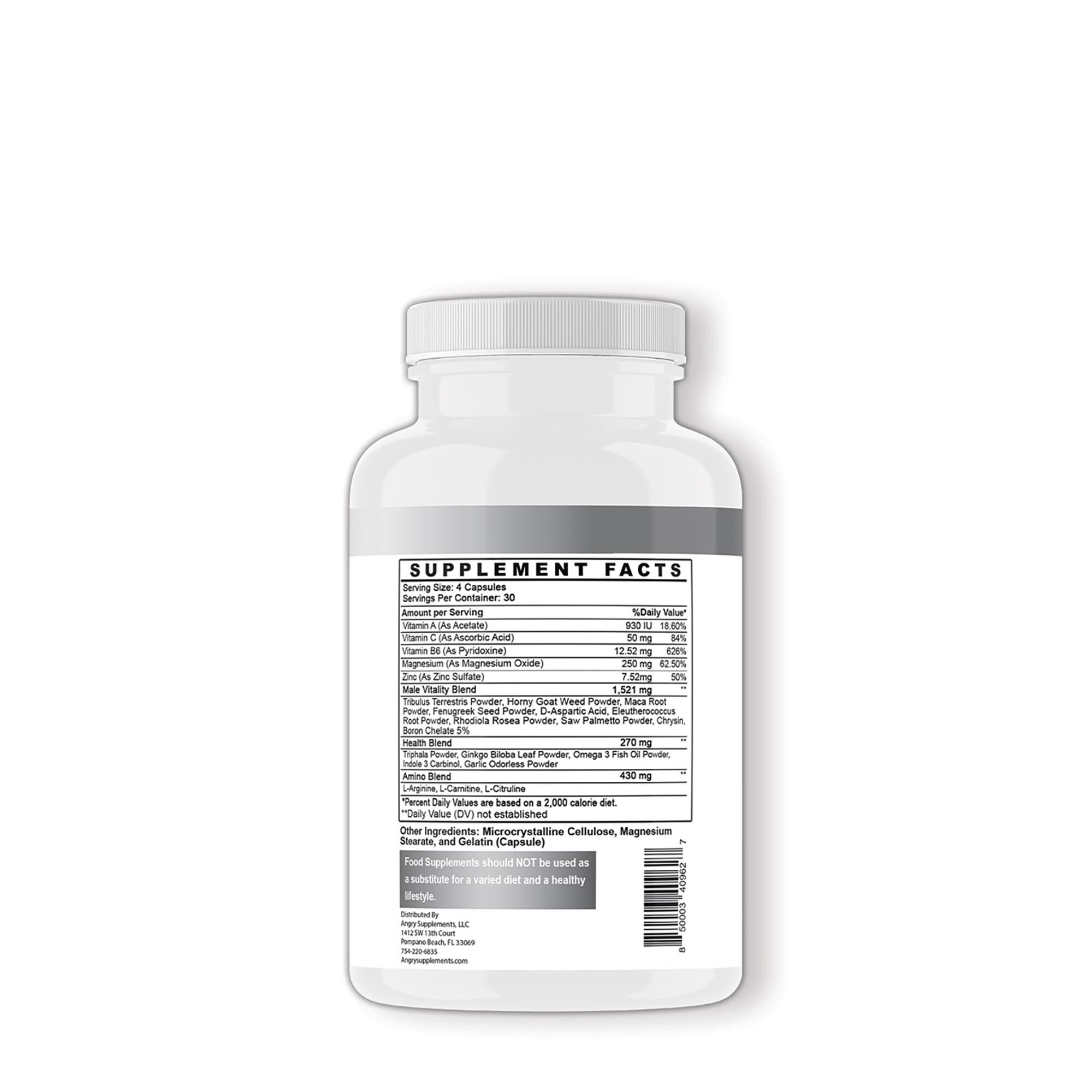 Monster Test Daytime - Testosterone Booster - 120 Capsules (30 Servings)  | GNC