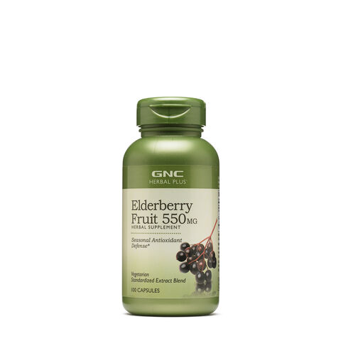 Elderberry Fruit 550 mg - 100 Capsules &#40;100 Servings&#41;  | GNC