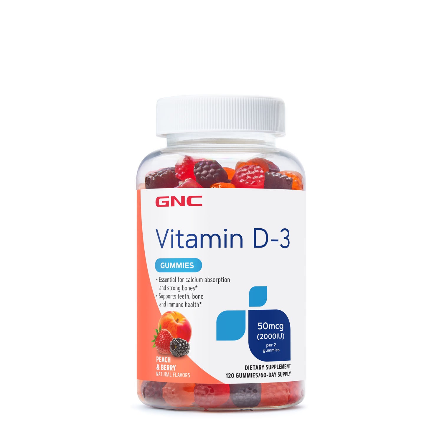 Vitamin D-3 Gummies - 120 Gummies (60 Servings)  | GNC