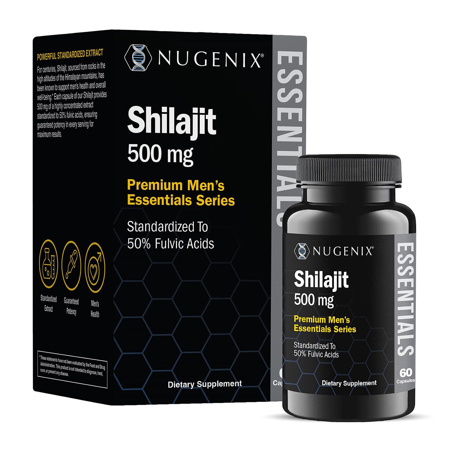 Shilajit 500mg - 60 Capsules (60 Servings)  | GNC