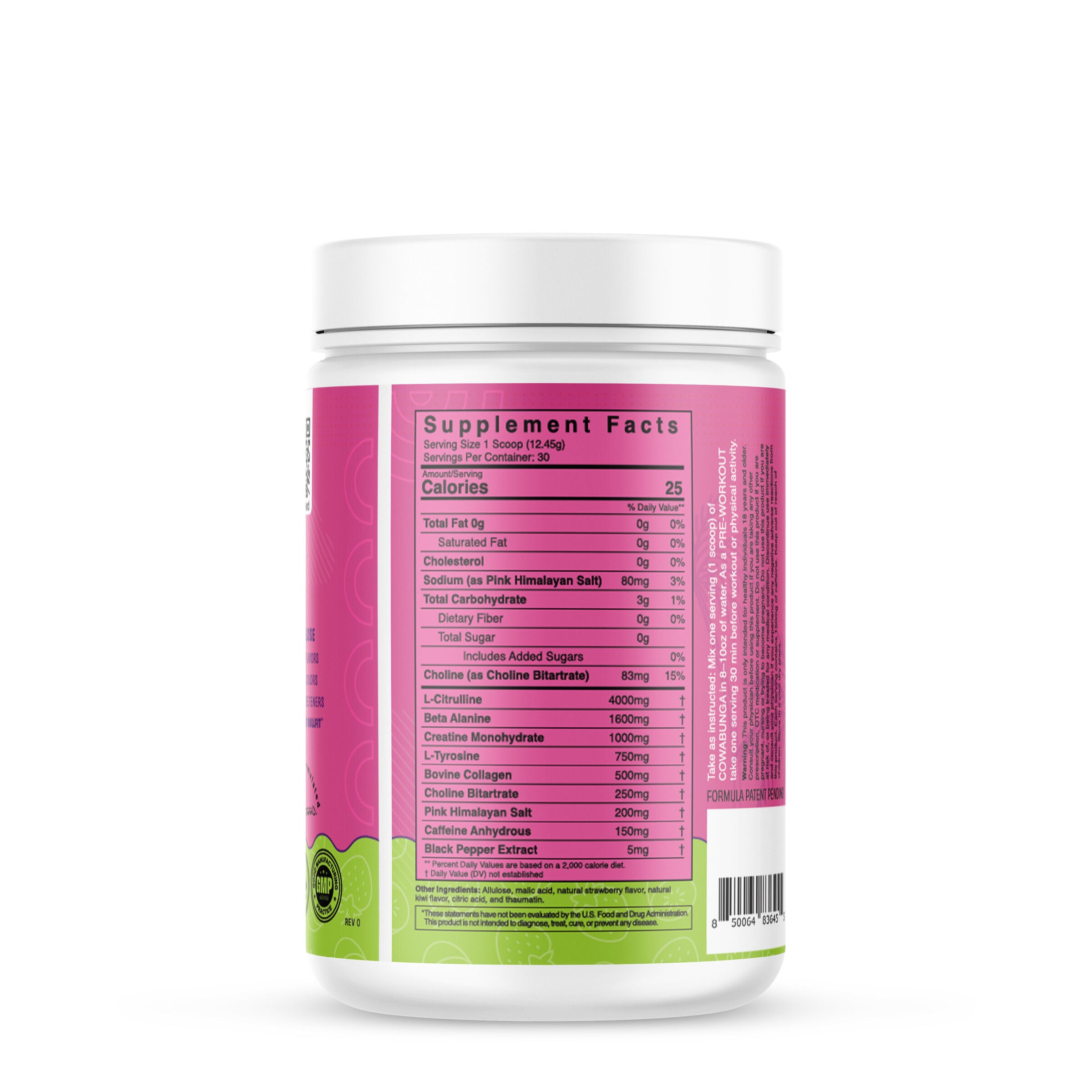 Cowabunga Pre-Workout - Kiwi Strawberry (30 Servings)  | GNC