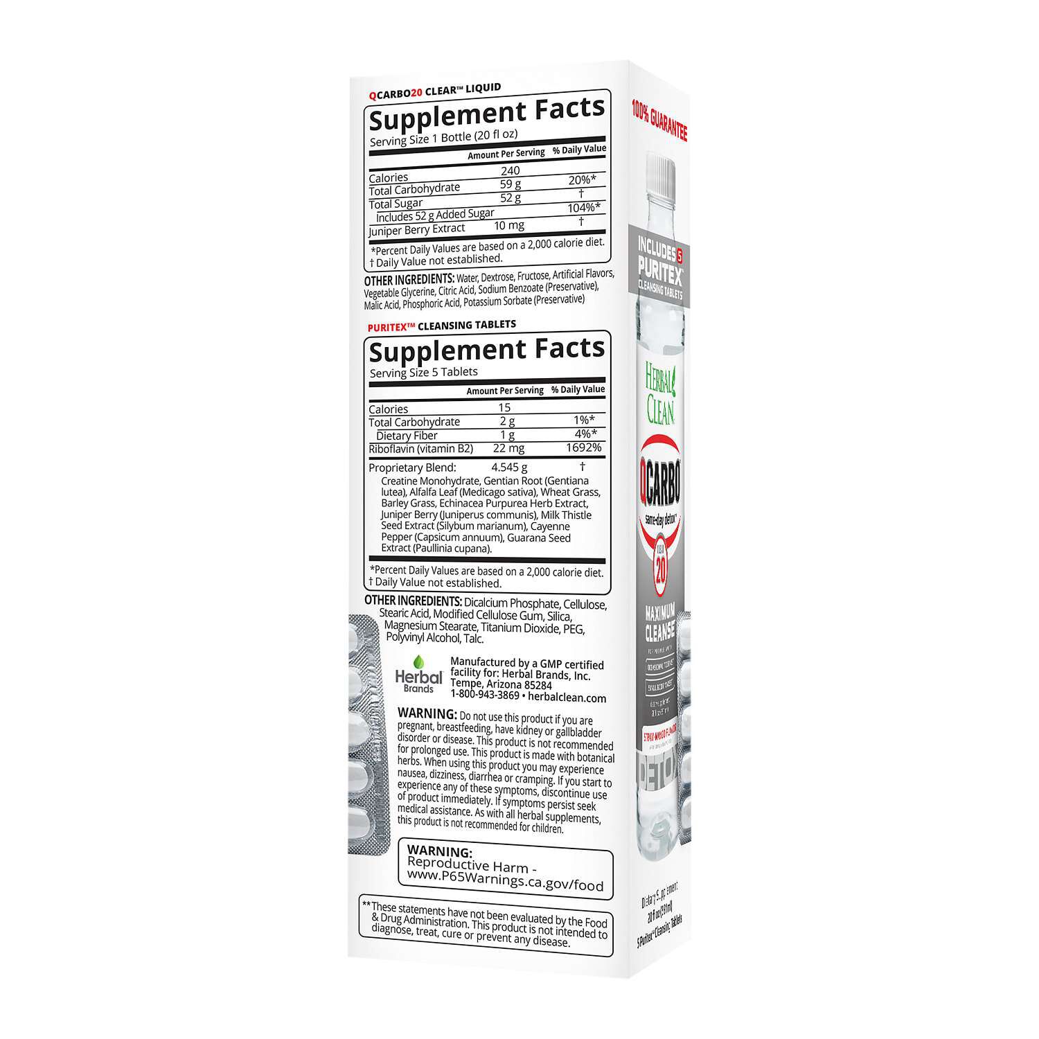 QCARBO20&trade; CLEAR - Strawberry-Mango -20 oz. + 5 Tablets (1 Serving)