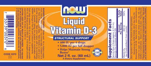 Now Liquid Vitamin D 3 Gnc
