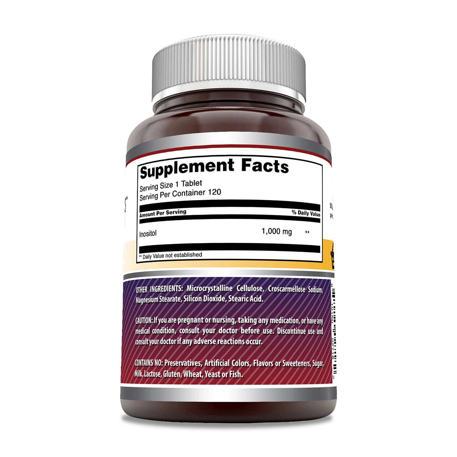 Inositol 1000mg - 120 Tablets (120 Servings)