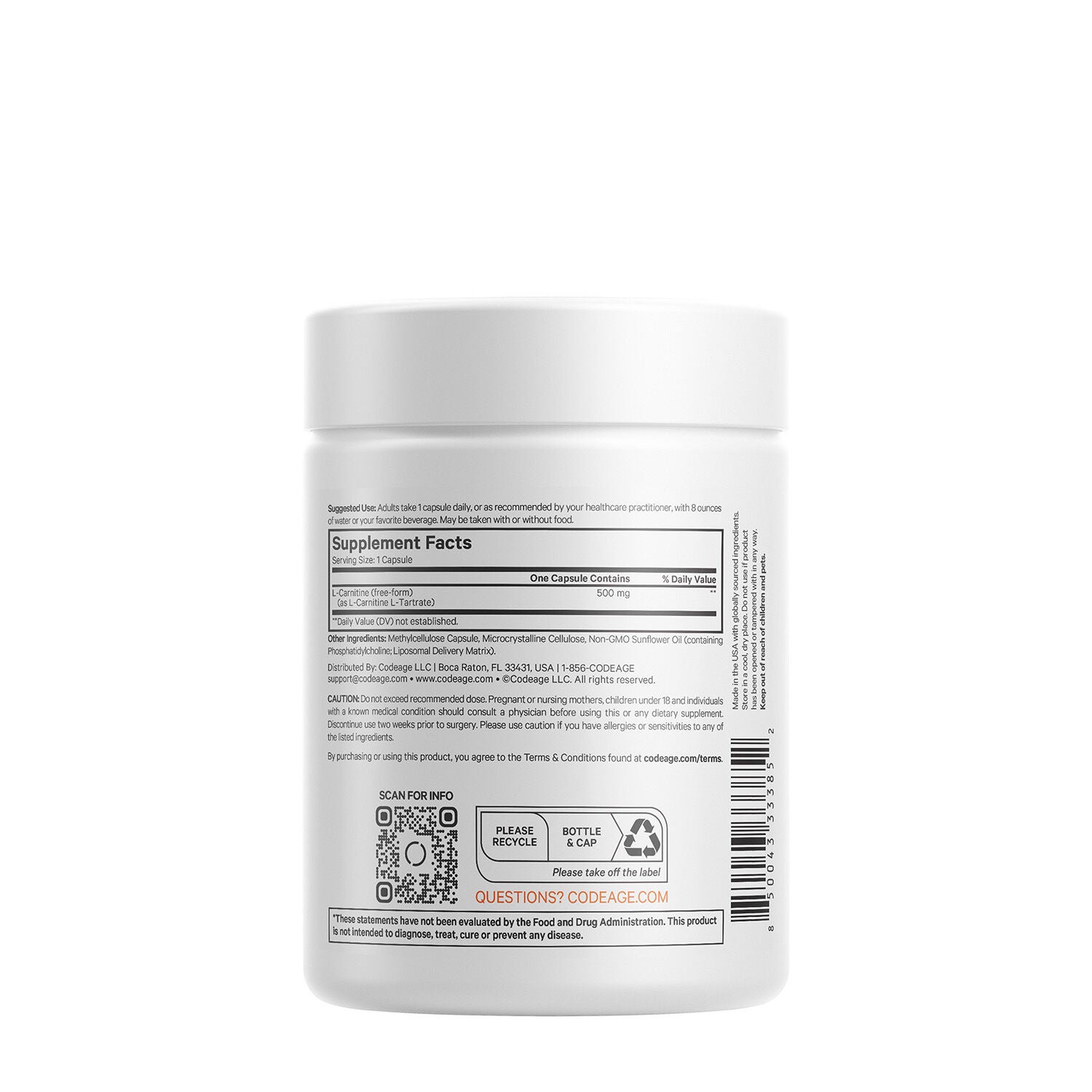 Liposomal L-Carnitine+ - 90 Capsules (90 Servings)  | GNC