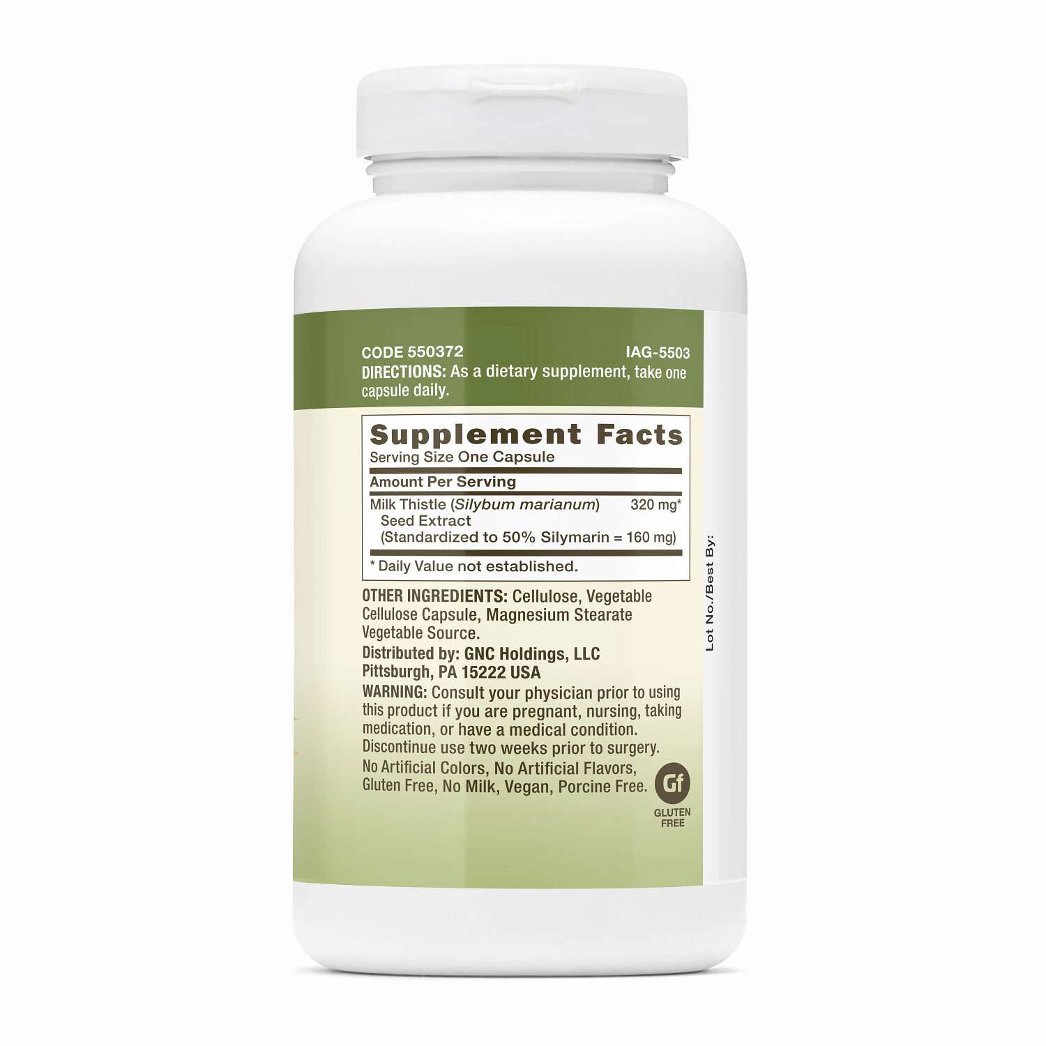 Milk Thistle 320mg - 300 Capsules (300 Servings)