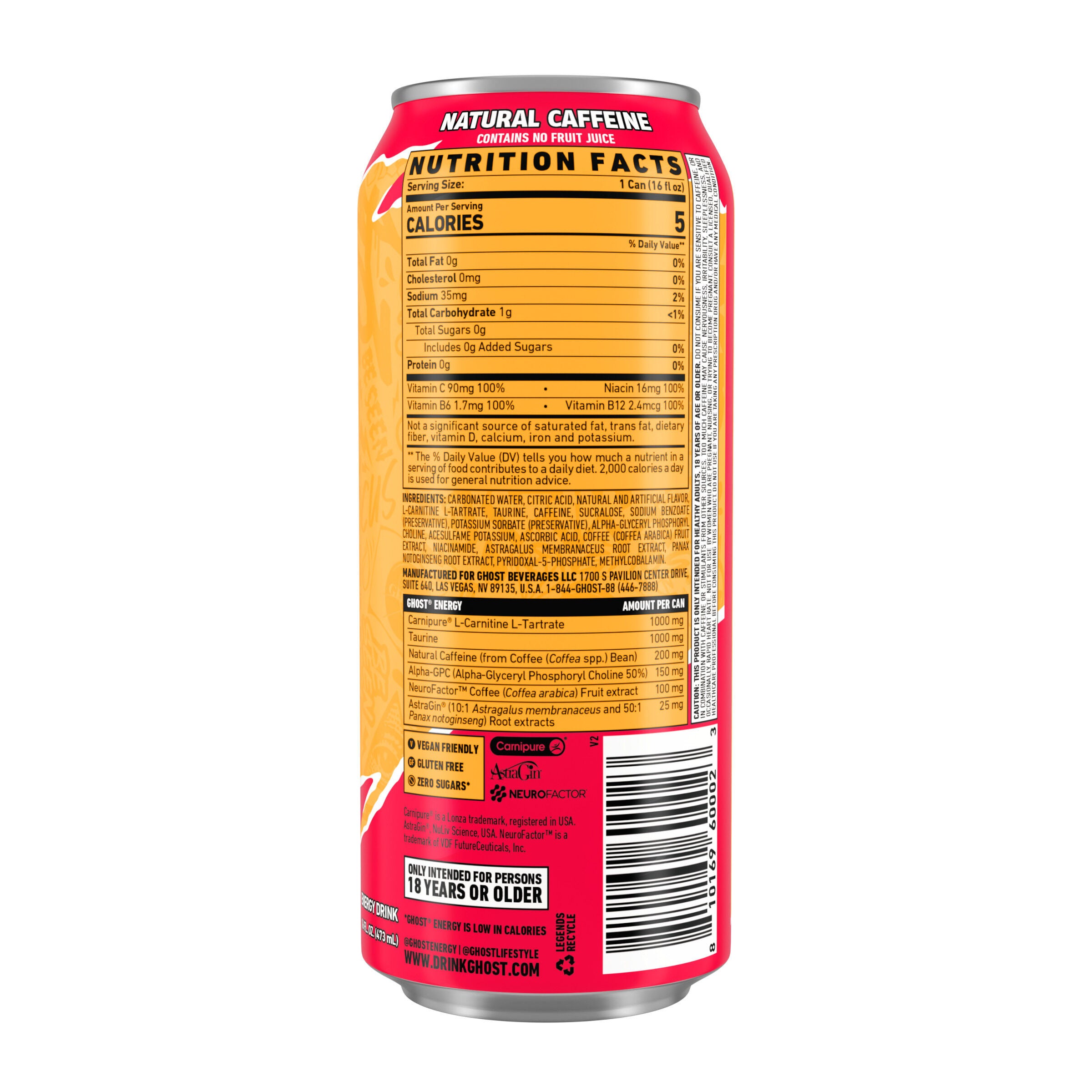 Energy Drink - Strawbango - 16oz. (12 Cans)