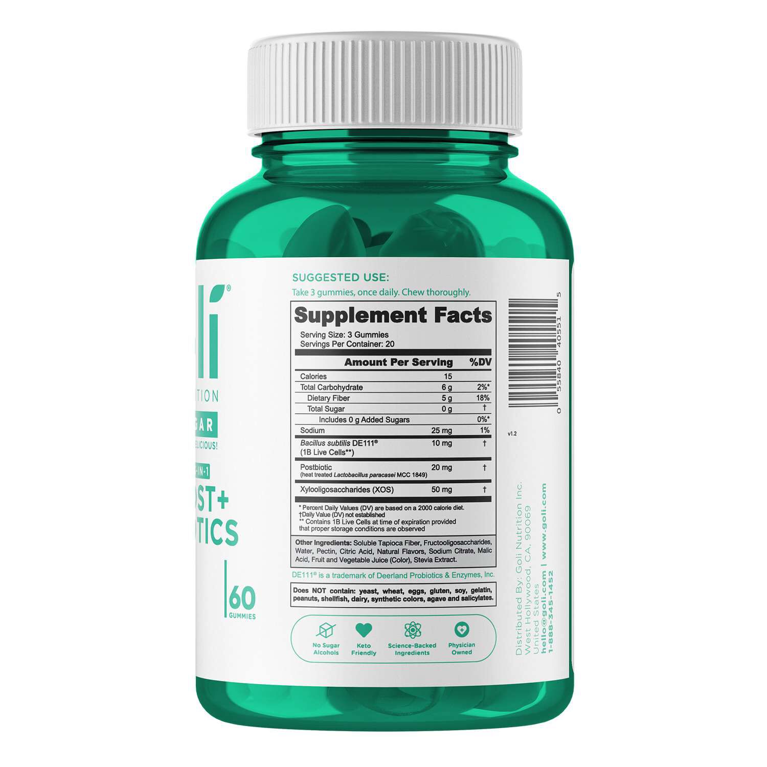 Pre+Post+ Probiotics Gummies - 60 Gummies (20 Servings)