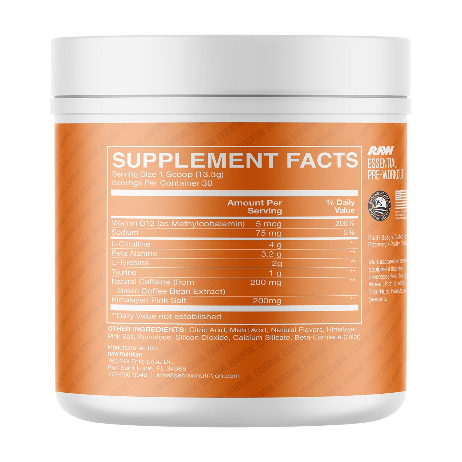 Essential Pre-Workout - Orange (30 Servings)