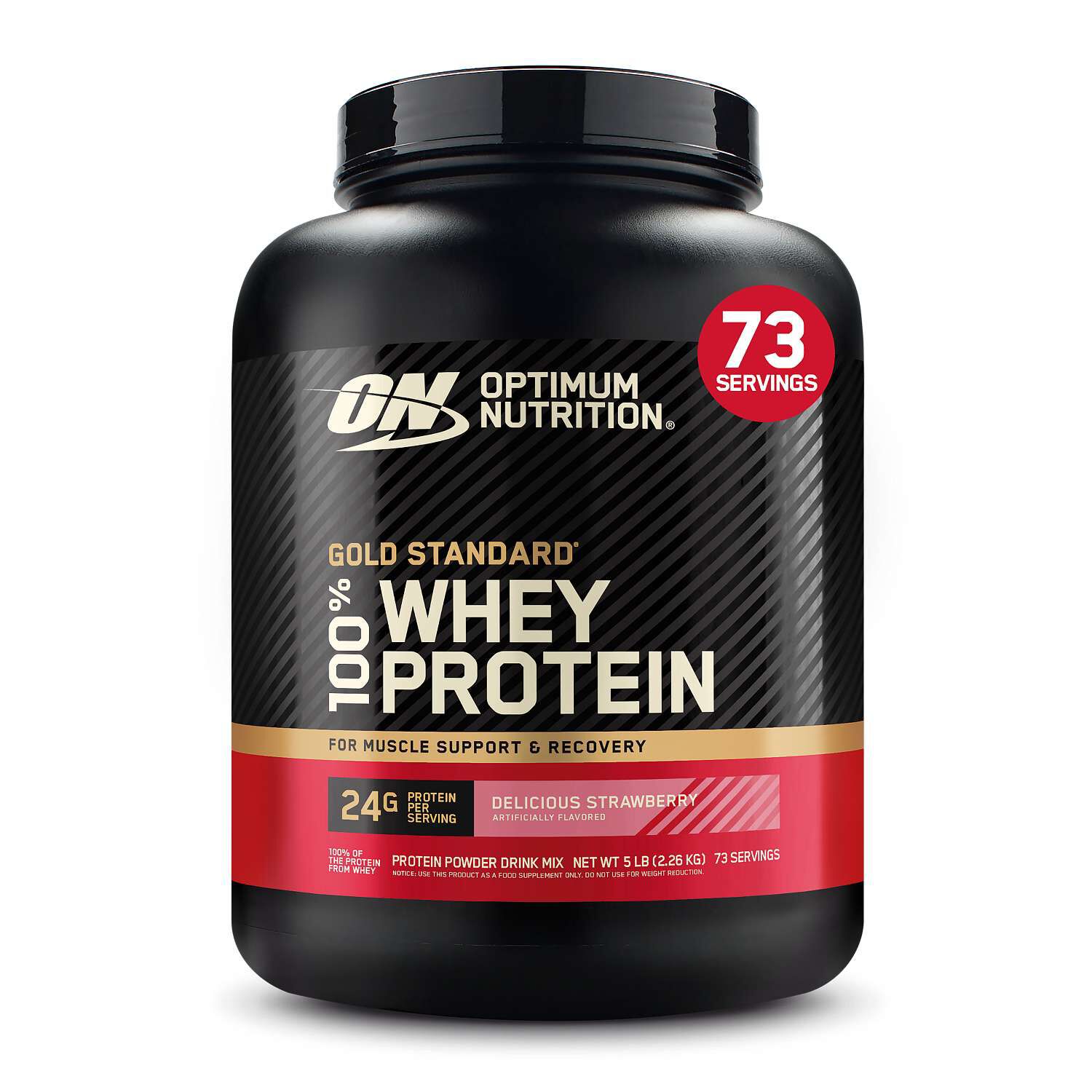 Gold Standard 100% Whey - Delicious Strawberry (73 Servings) Delicious Strawberry | GNC