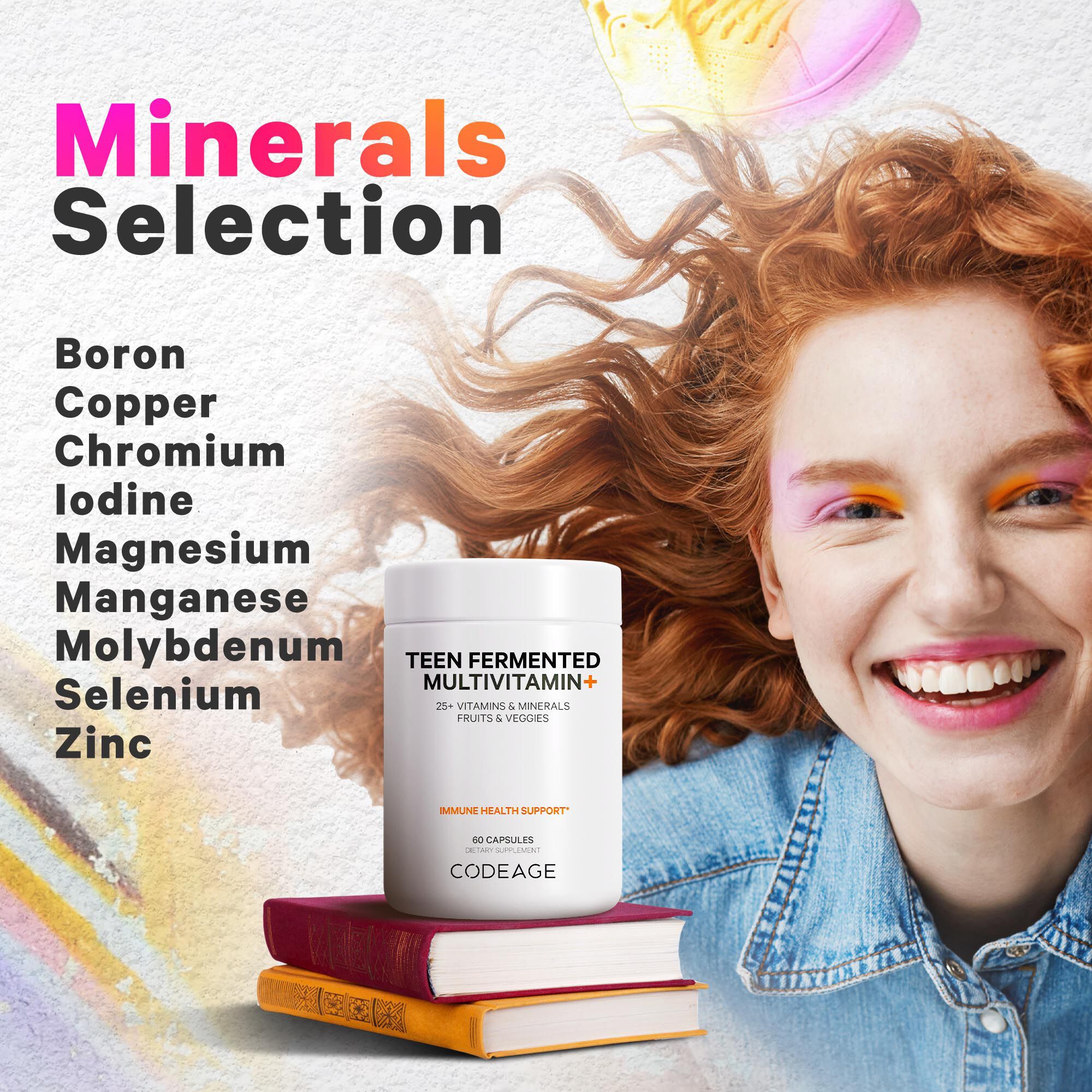 Teen Fermented Vegan Multivitamin - 60 Capsules (30 Servings)