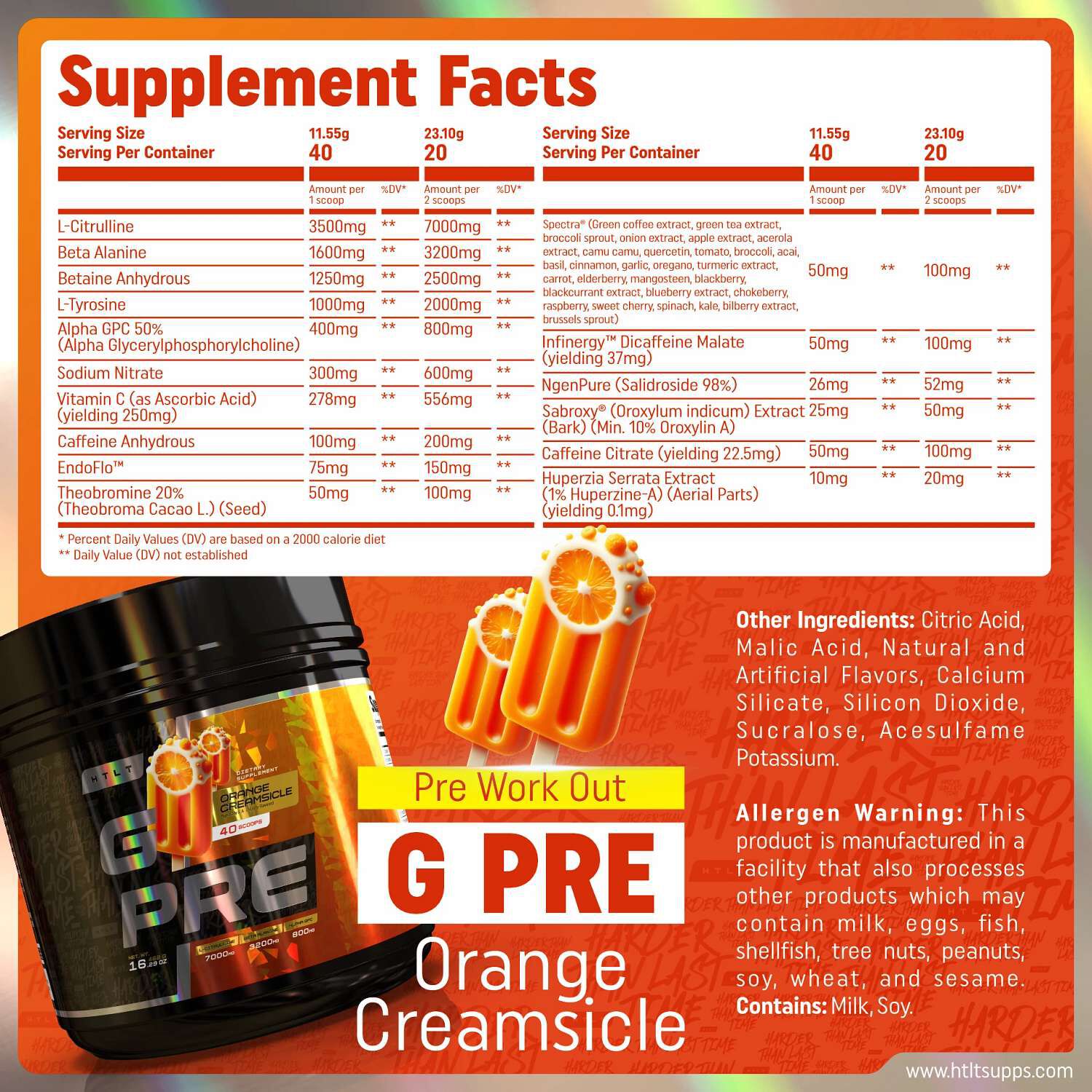 G-Pre - Orange Creamsicle (40 Servings)