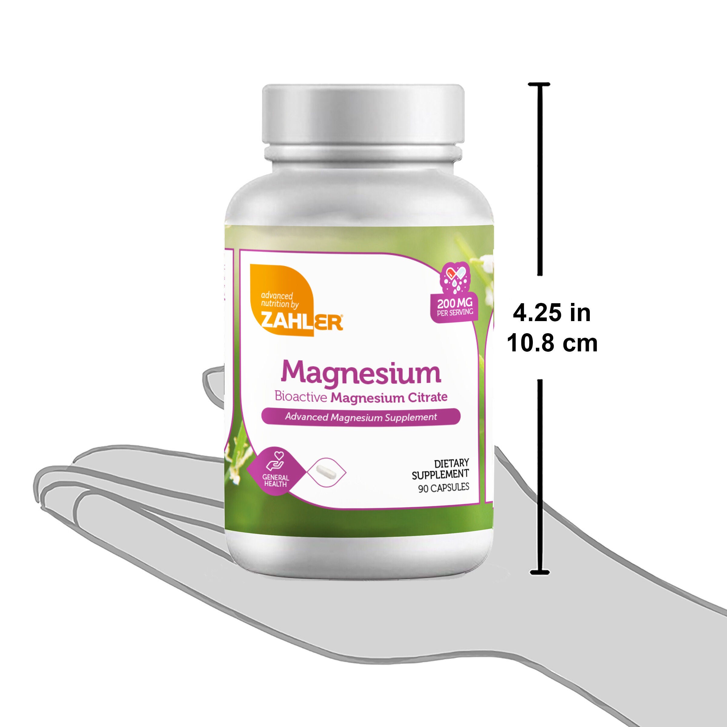 Magnesium Citrate - 90 Capsules (90 Servings)  | GNC