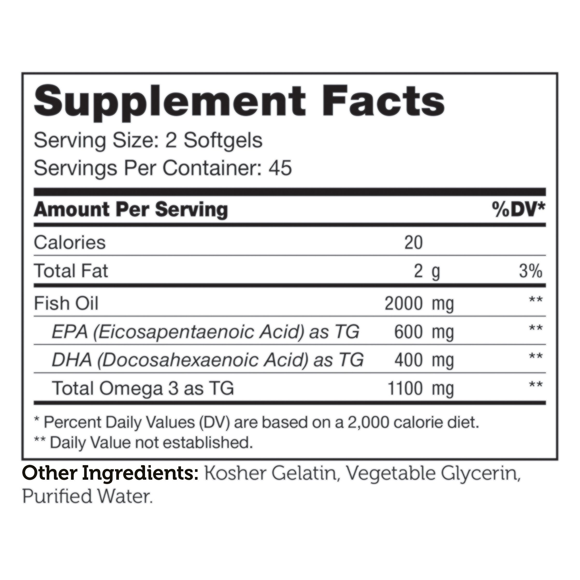 Omega 3 Platinum&trade; - 90 Softgels (45 Servings)