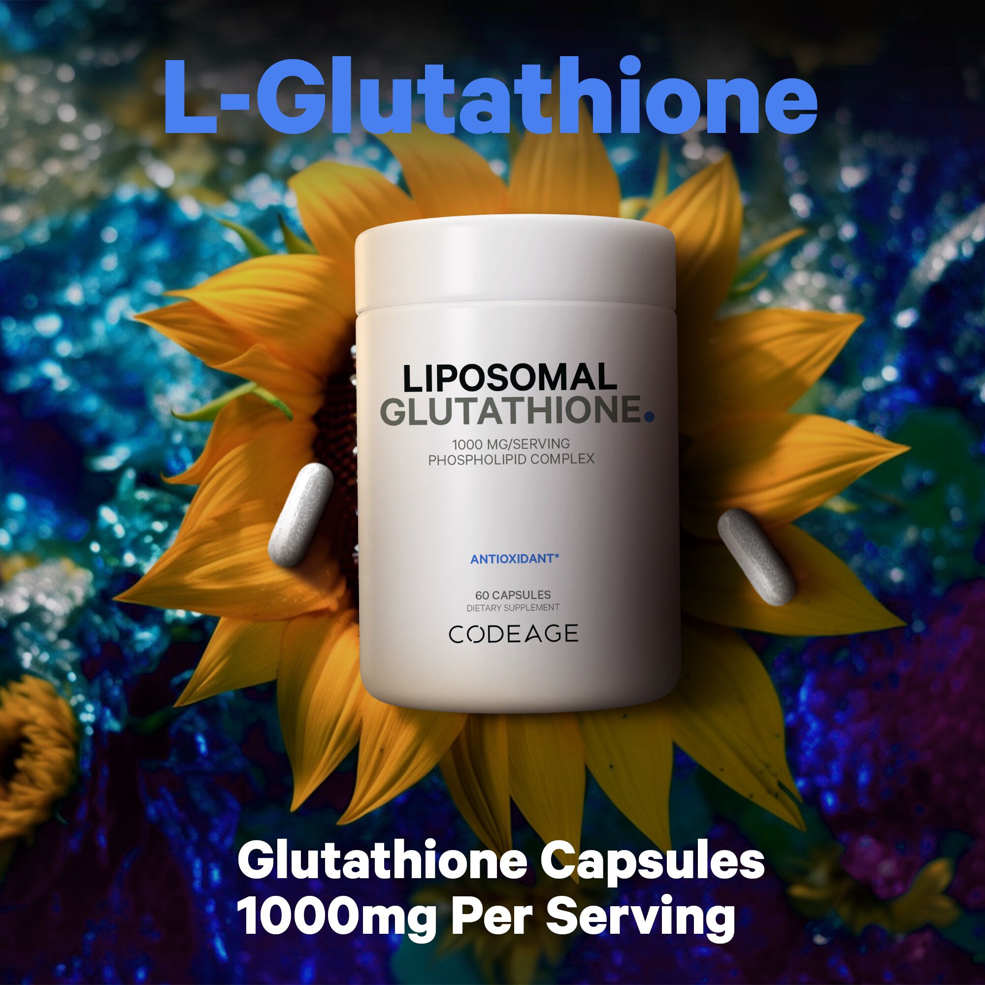 Liposomal Glutathione 1,000 MG - 60 Capsules (30 Servings)  | GNC