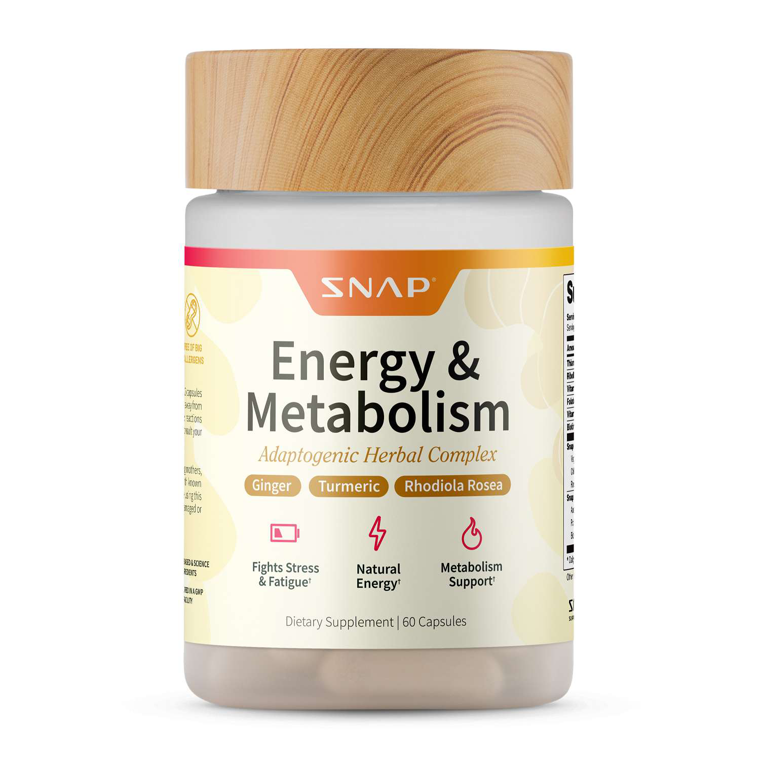 Energy & Metabolism Adaptogenic Herbal Complex - 60 Capsules (30 Servings)  | GNC