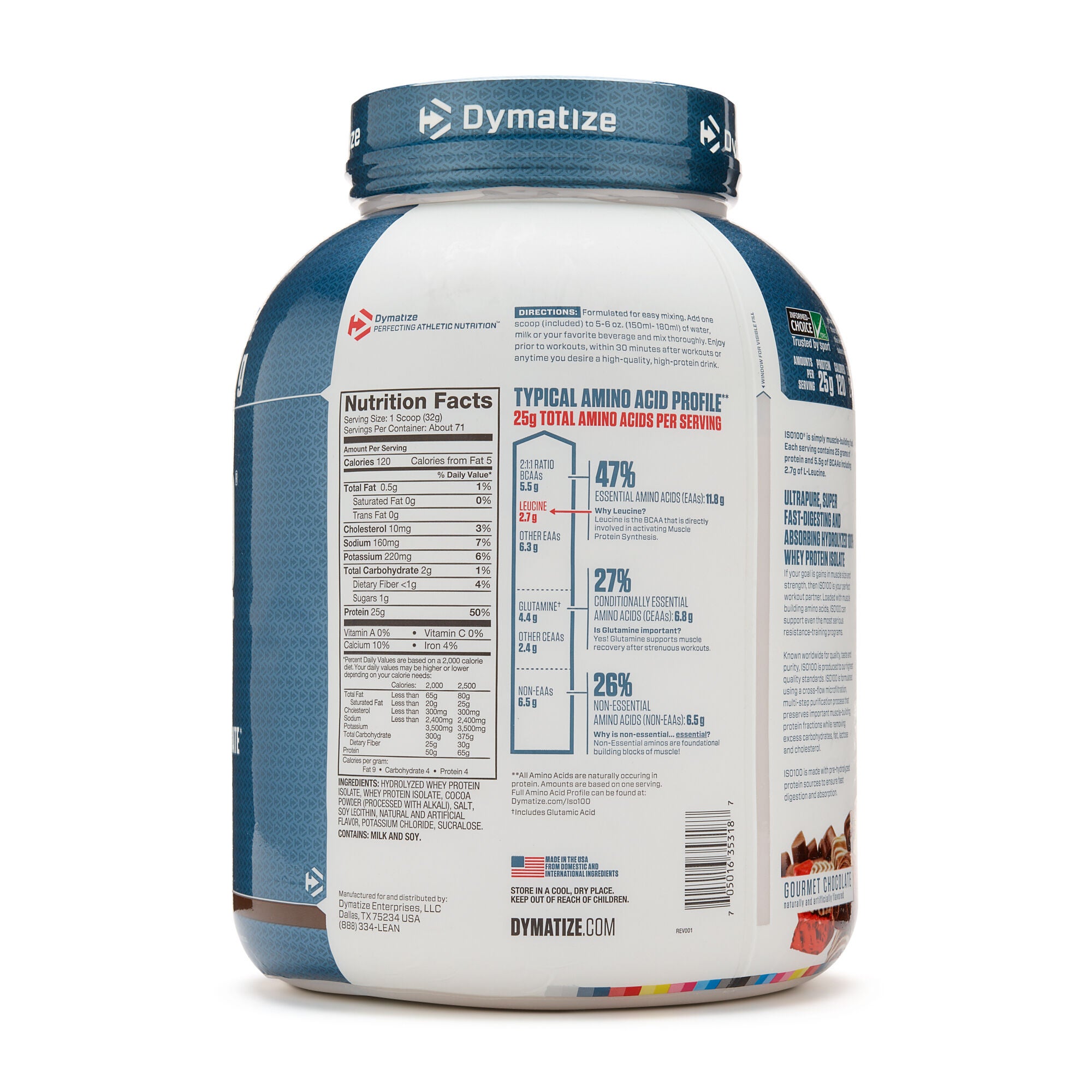 ISO 100&reg; Whey Protein Isolate - Gourmet Chocolate (71 Servings) Gourmet Chocolate | GNC