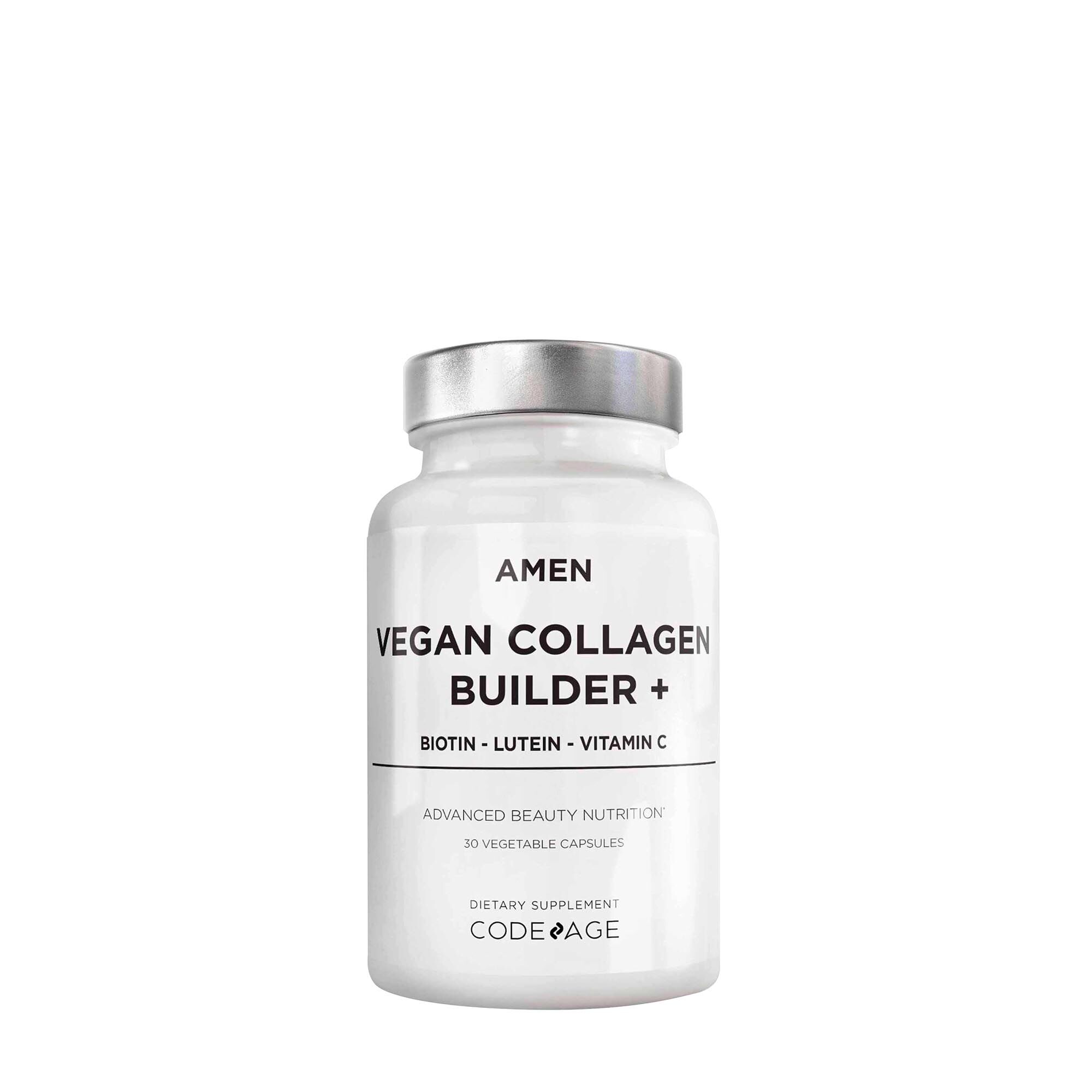 Amen Vegan Collagen Builder + Biotin and Vitamin C - 30 Tablets (30 Servings)  | GNC